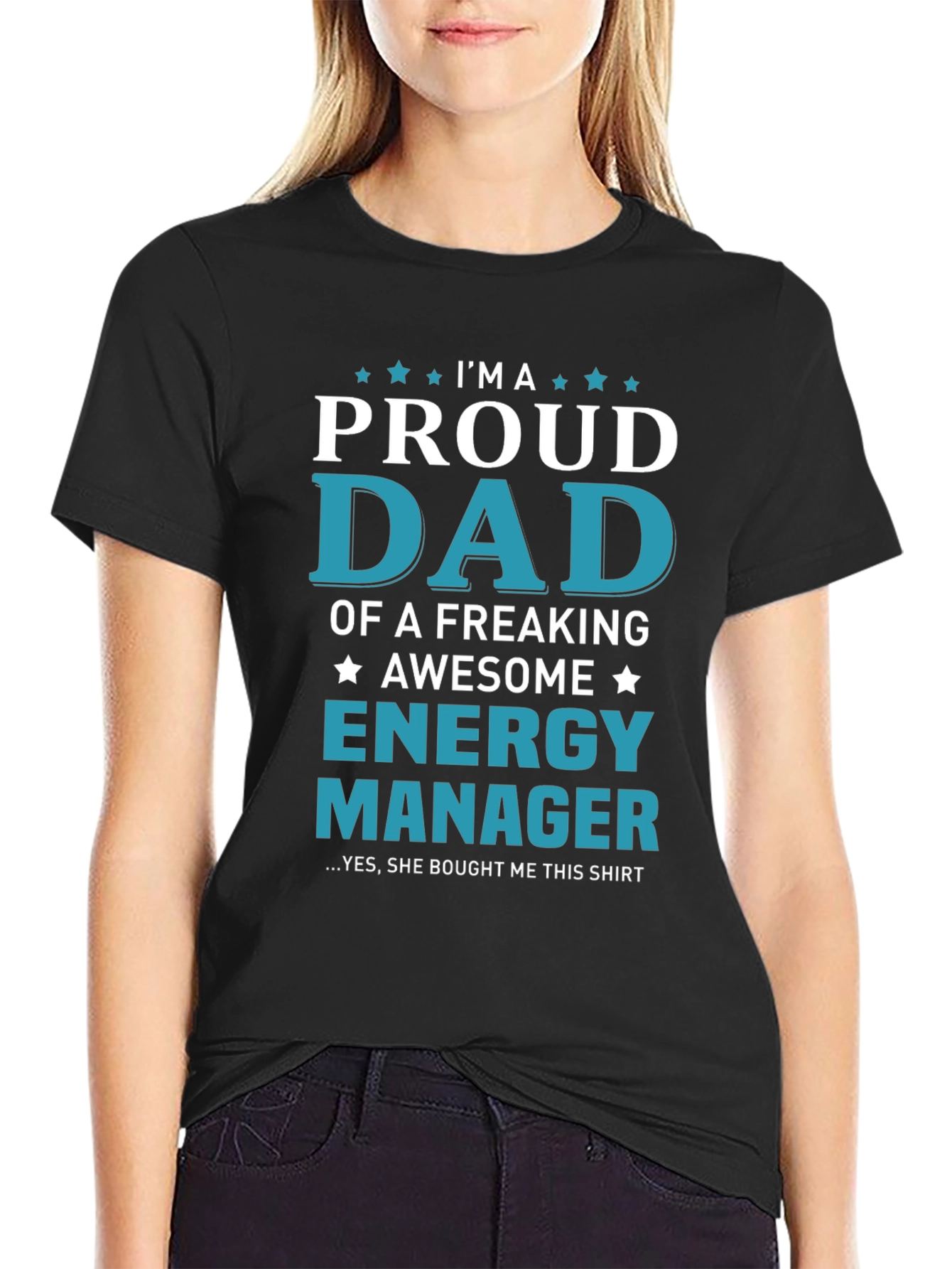 Proud Dad Energy Manager Graphic T-Shirt