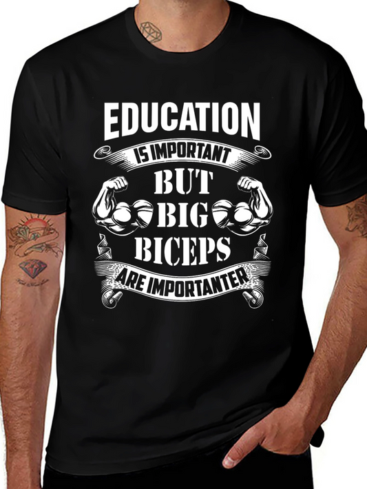 Education vs. Biceps Graphic Tee