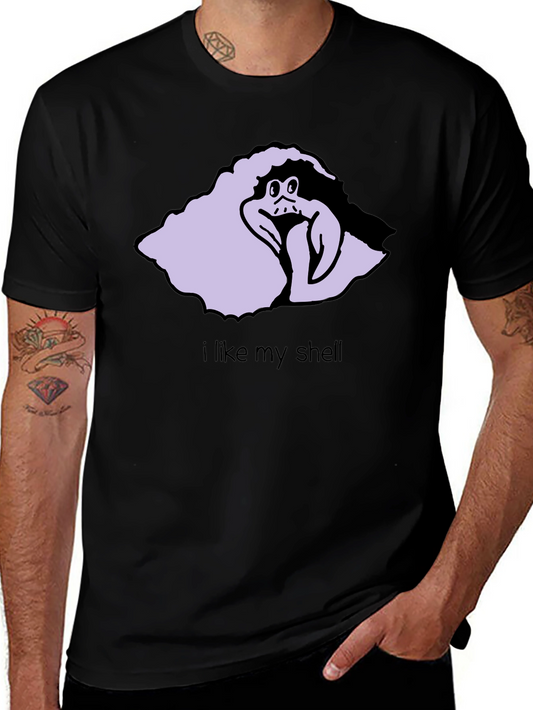 Funny Cartoon Hermit Crab T-Shirt - I Like My Shell