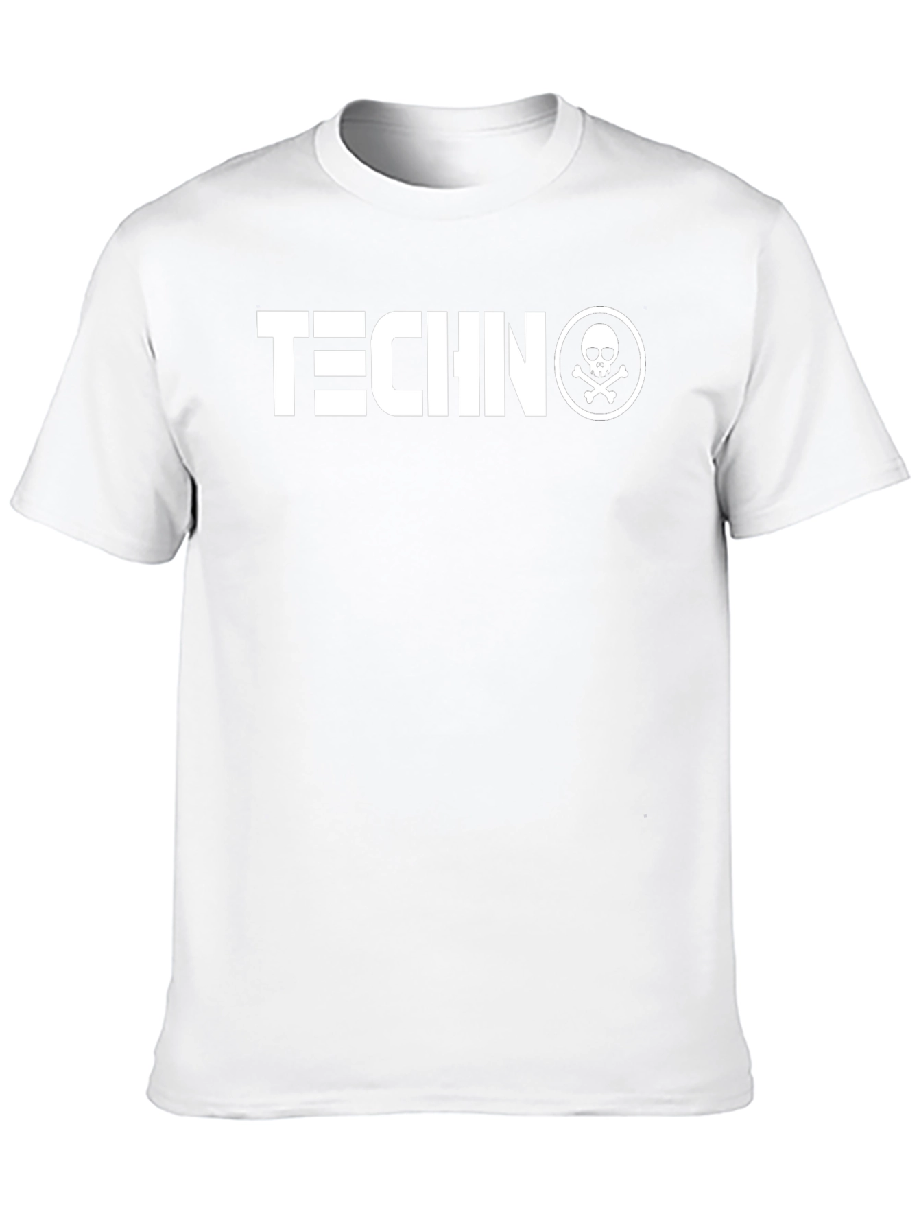 Techno Skull Graphic Black T-Shirt