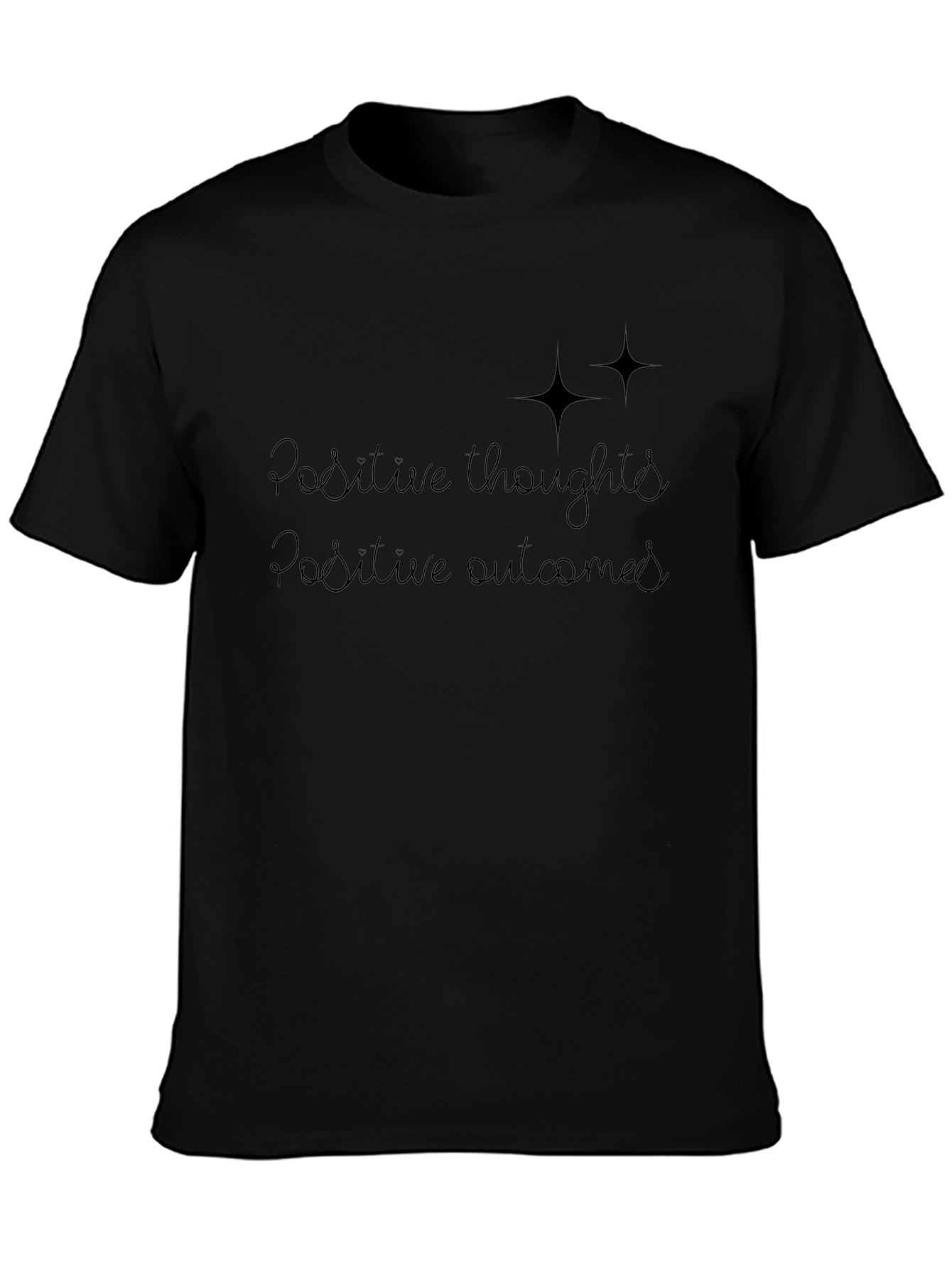 Positive Thoughts Tee - Black Graphic T-Shirt