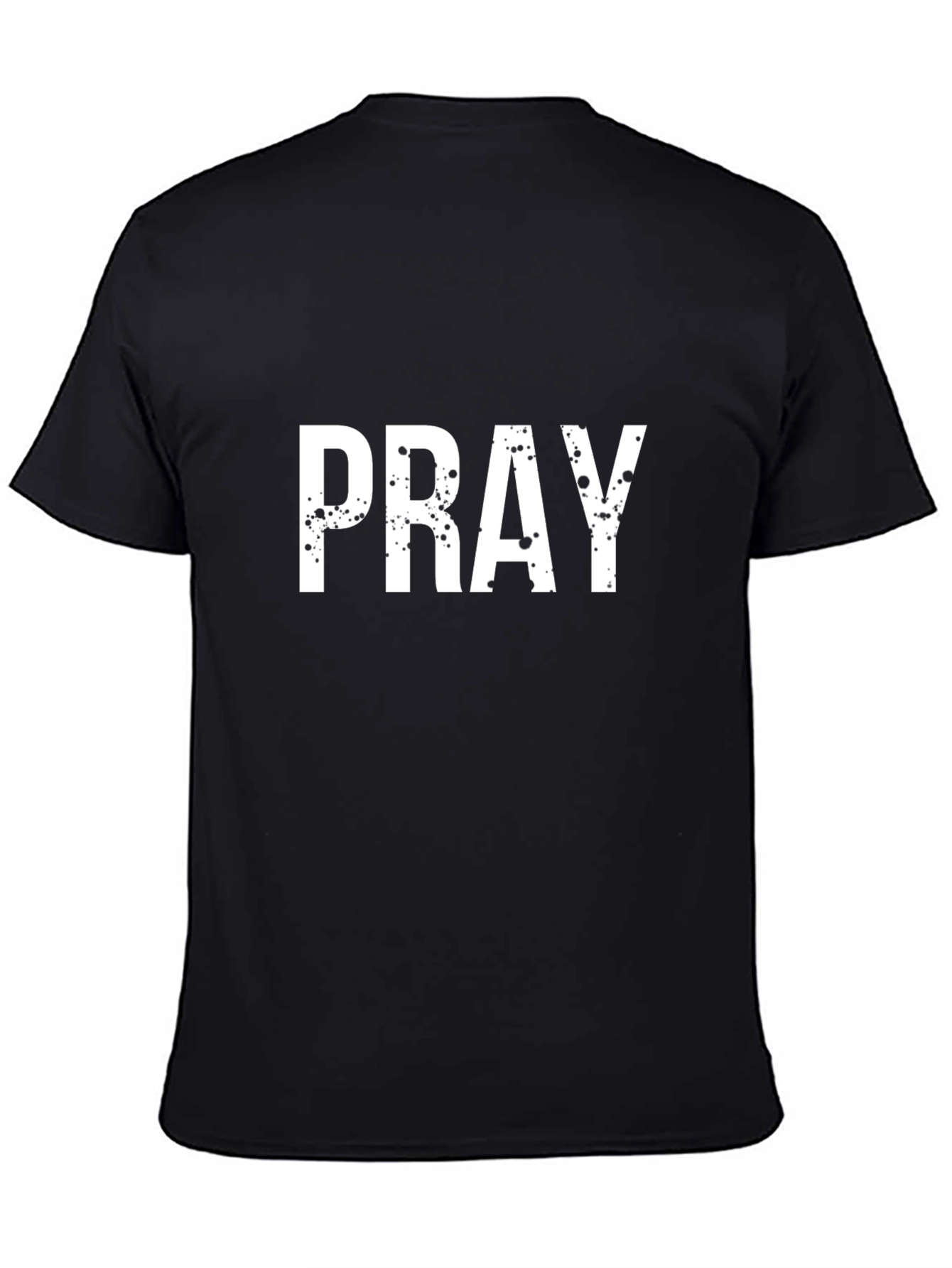 Mens Pray Graphic Black T-Shirt
