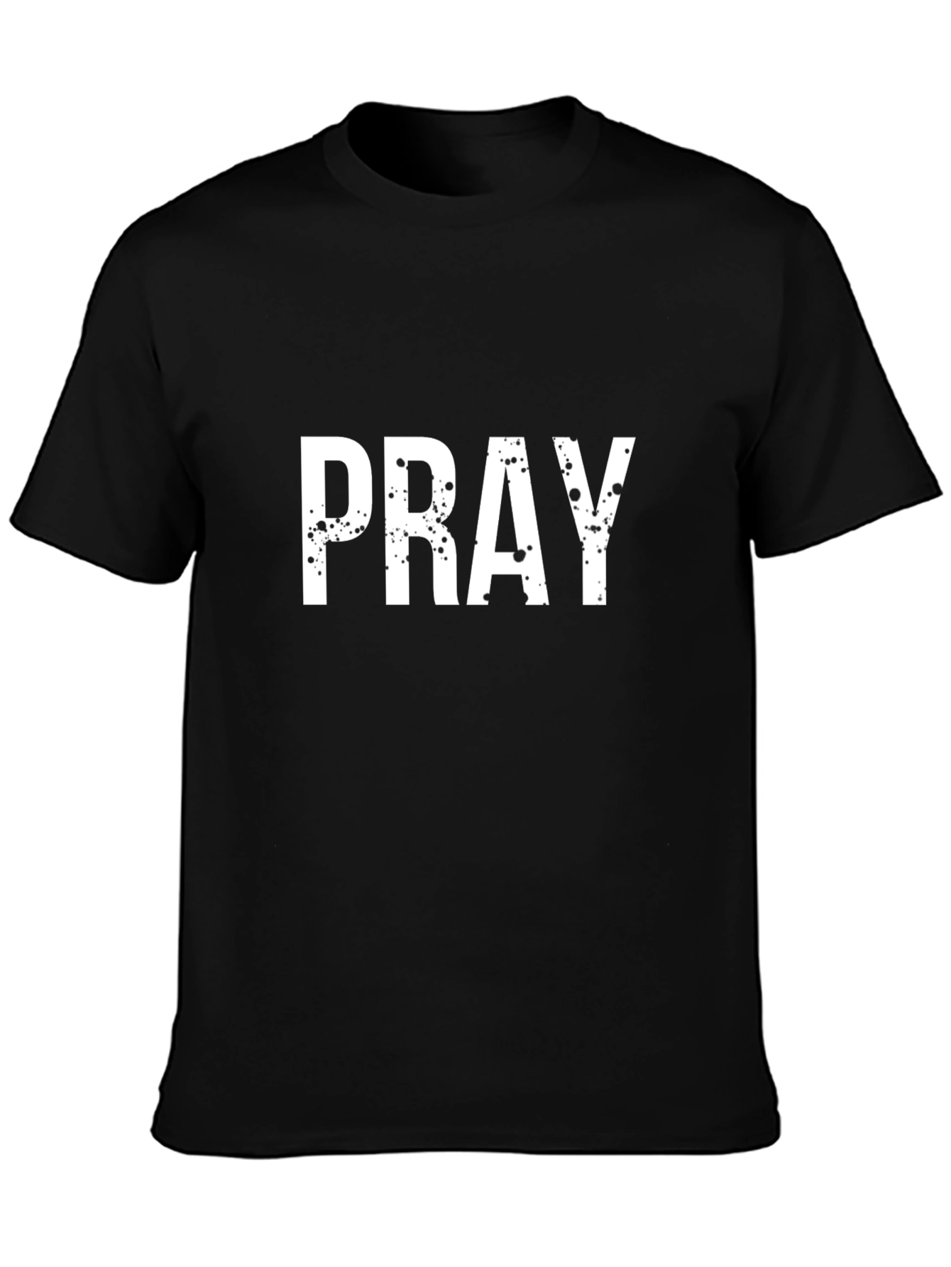 Mens Pray Graphic Black T-Shirt