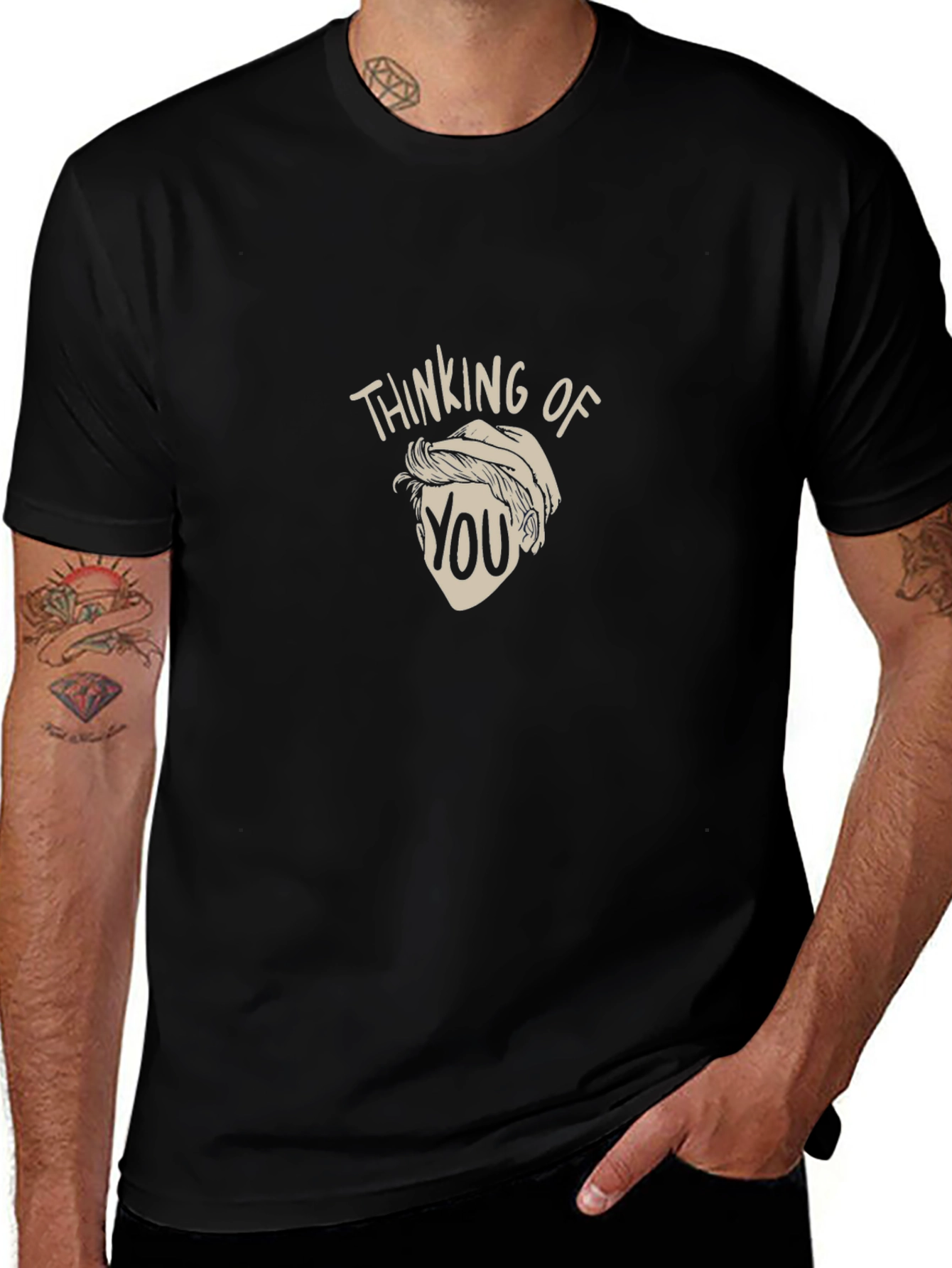 Thinking Of You Graphic T-Shirt Black