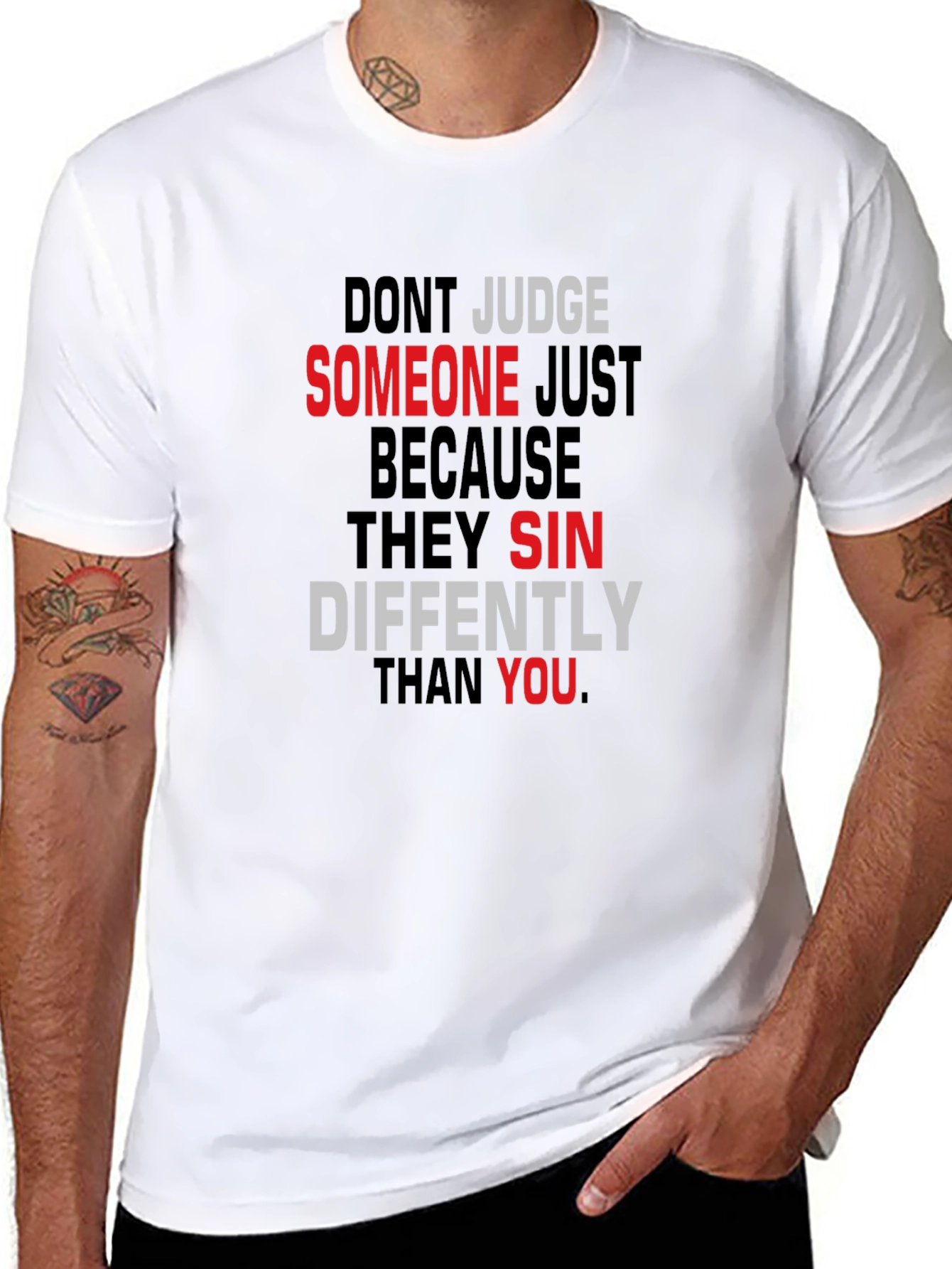 Dont Judge Black Graphic Tee