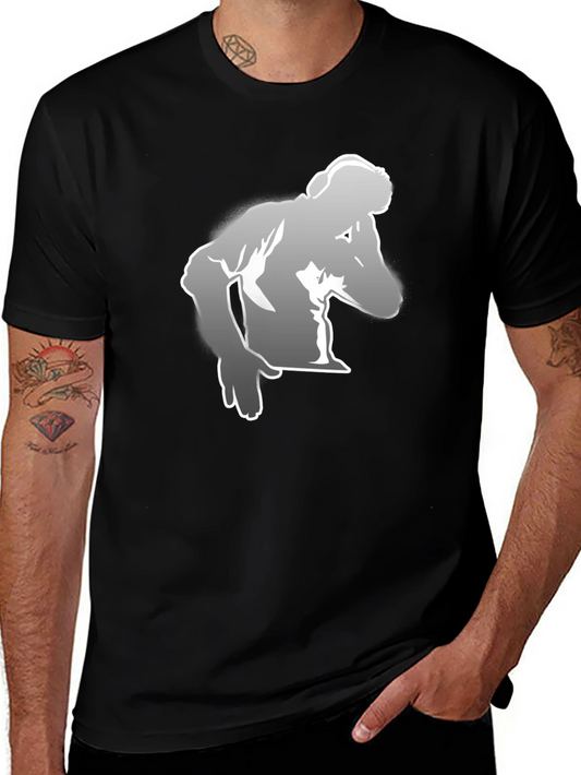 Stylish Black T-Shirt with Graphic Print