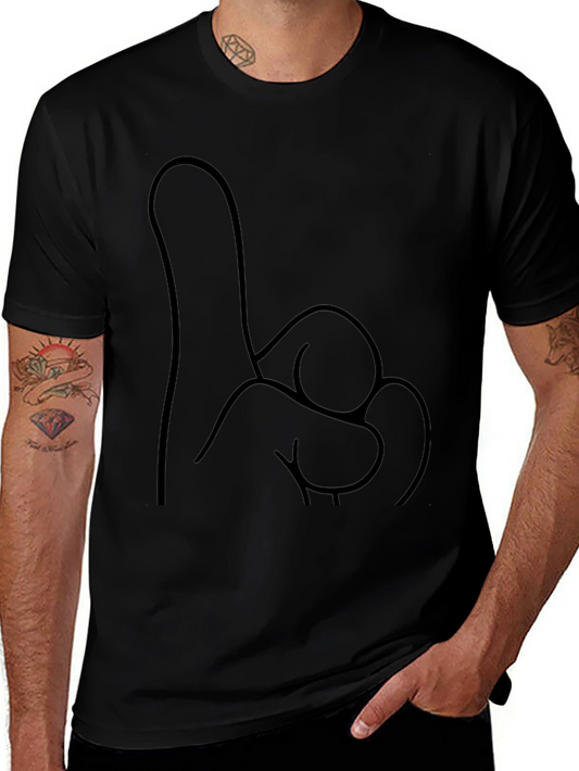 Novelty One Finger Salute T-Shirt