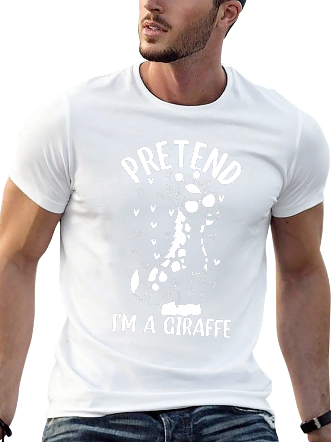 Pretend Im a Giraffe Tee - Funny Animal T-Shirt