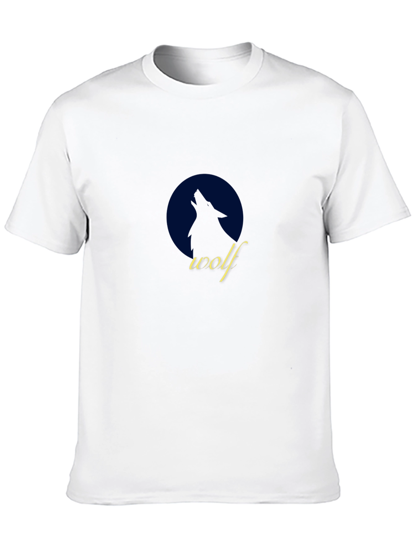 Wolf Silhouette Graphic Tee - Black Cotton T-Shirt
