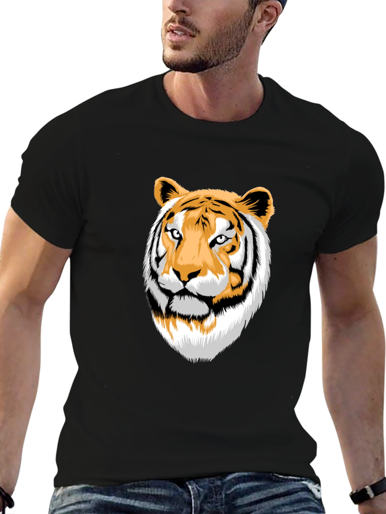Tiger Graphic T-Shirt - Bold Animal Print Tee