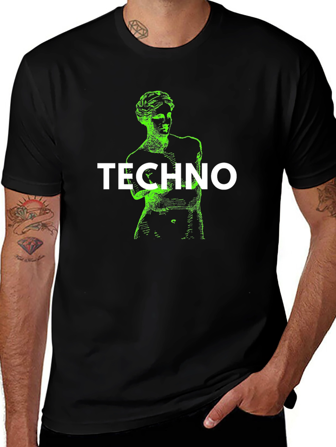 Techno Graphic Print T-Shirt
