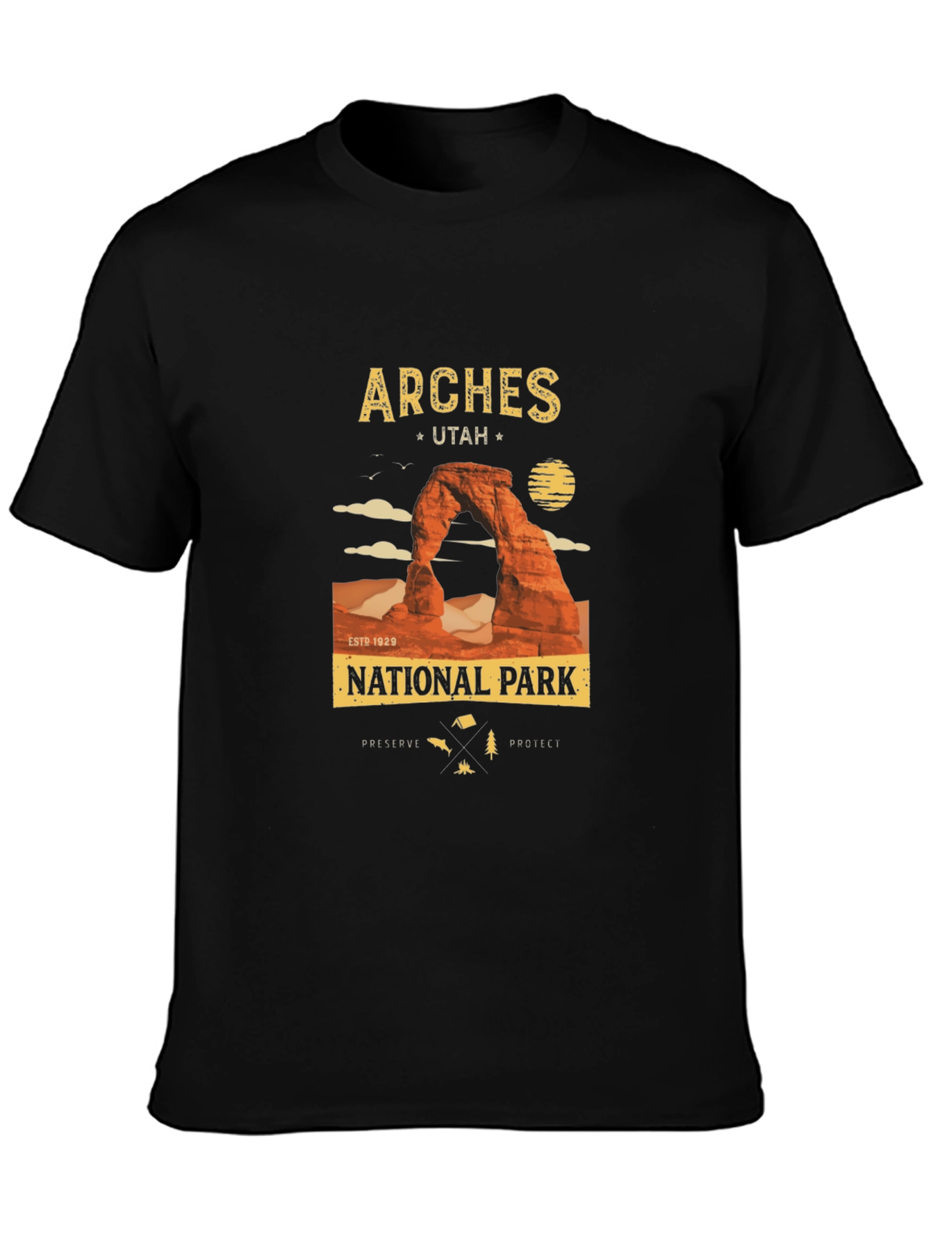 Arches National Park Black T-Shirt
