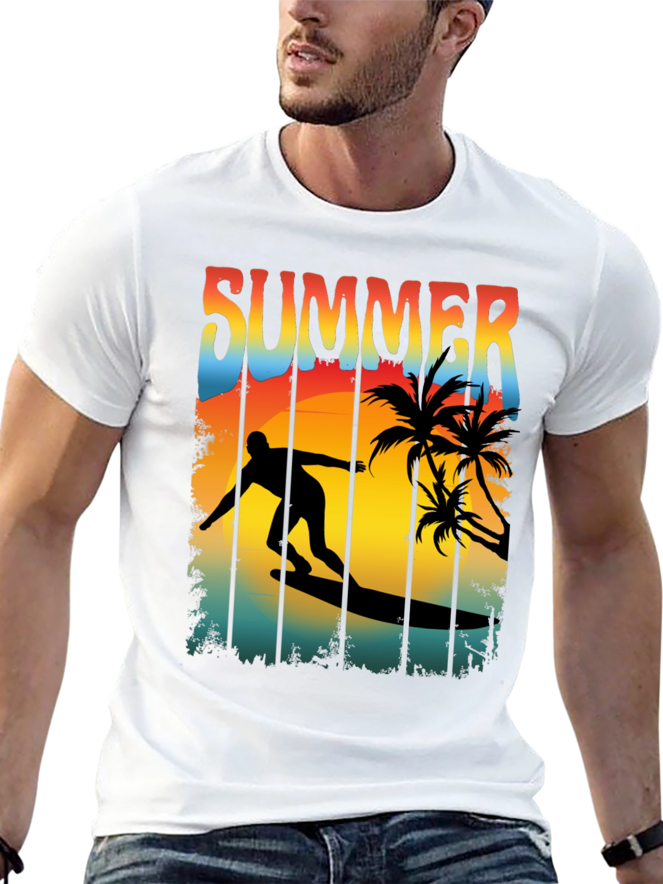 Summer Surfing T-Shirt - Beach Vacation Vibes