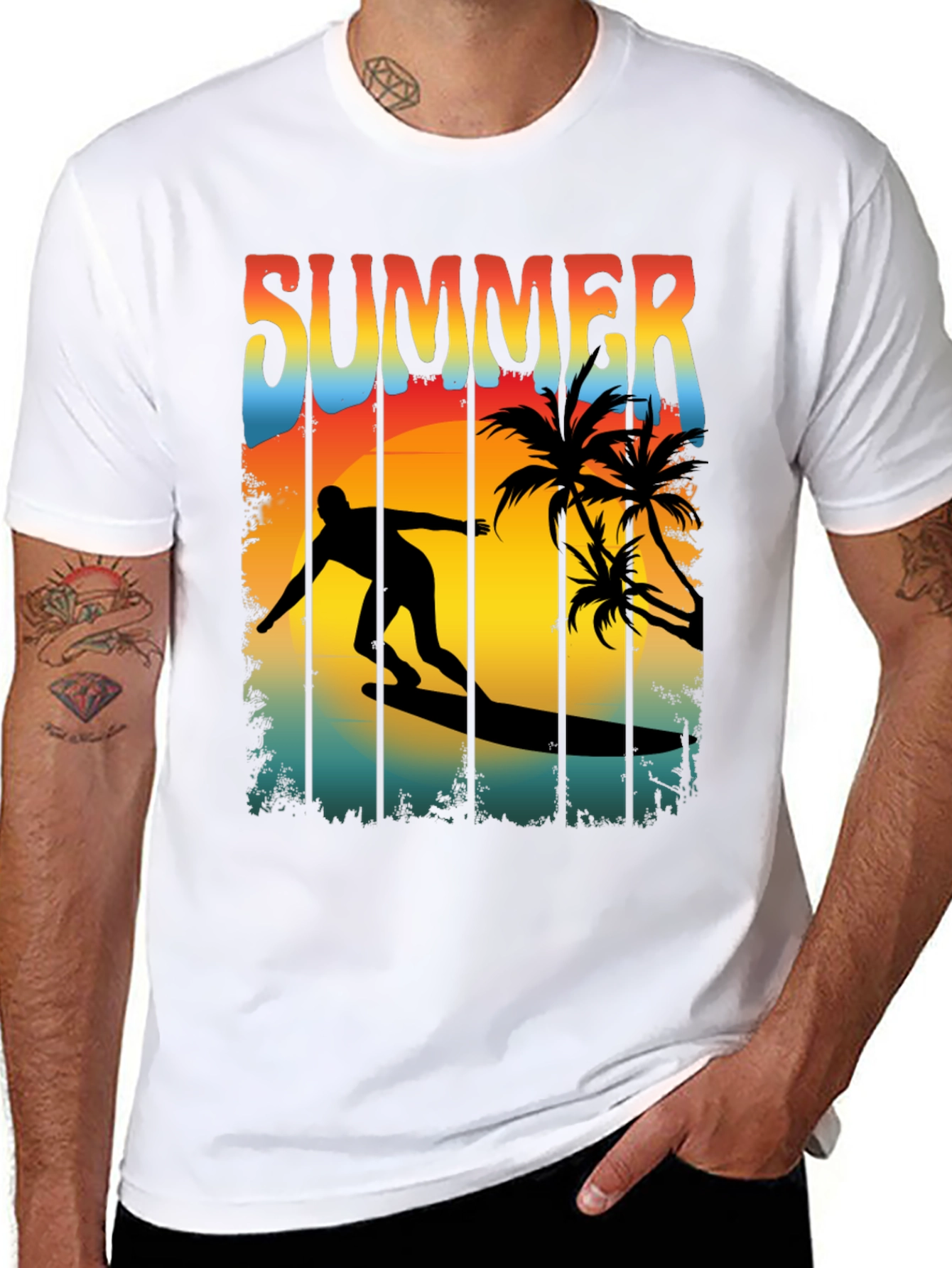 Summer Surfing T-Shirt - Beach Vacation Vibes