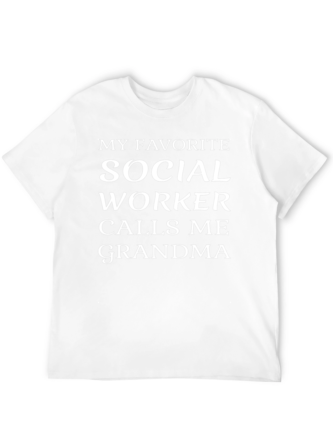 Social Worker Grandma Black T-Shirt