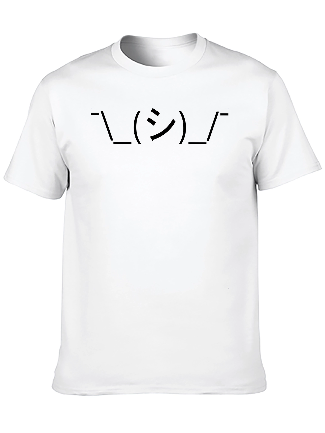 Shrug Emoji T-Shirt - Classic Black Crew Neck Tee