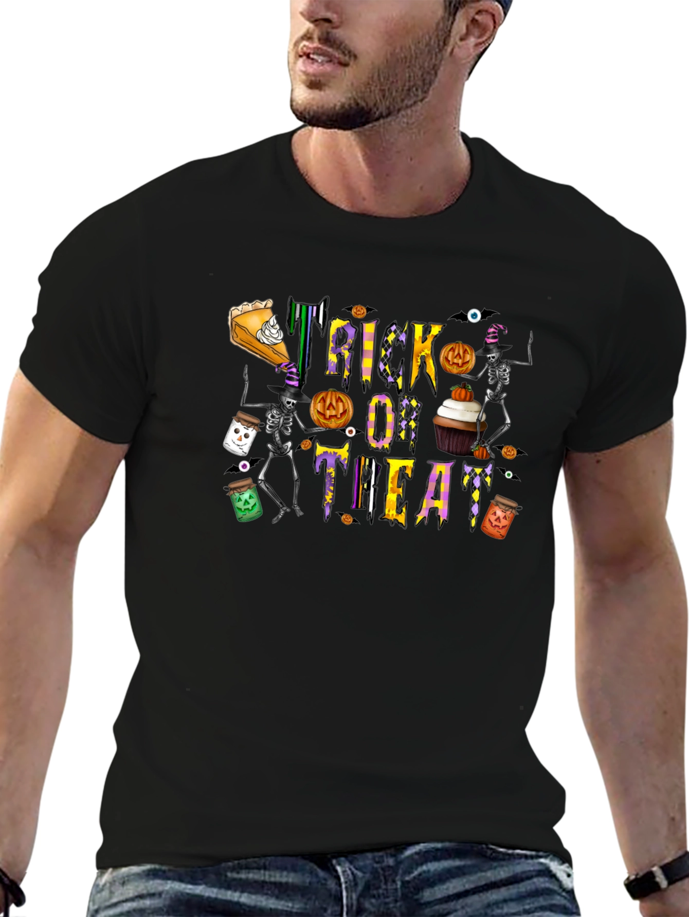 Halloween Trick or Treat Black T-Shirt