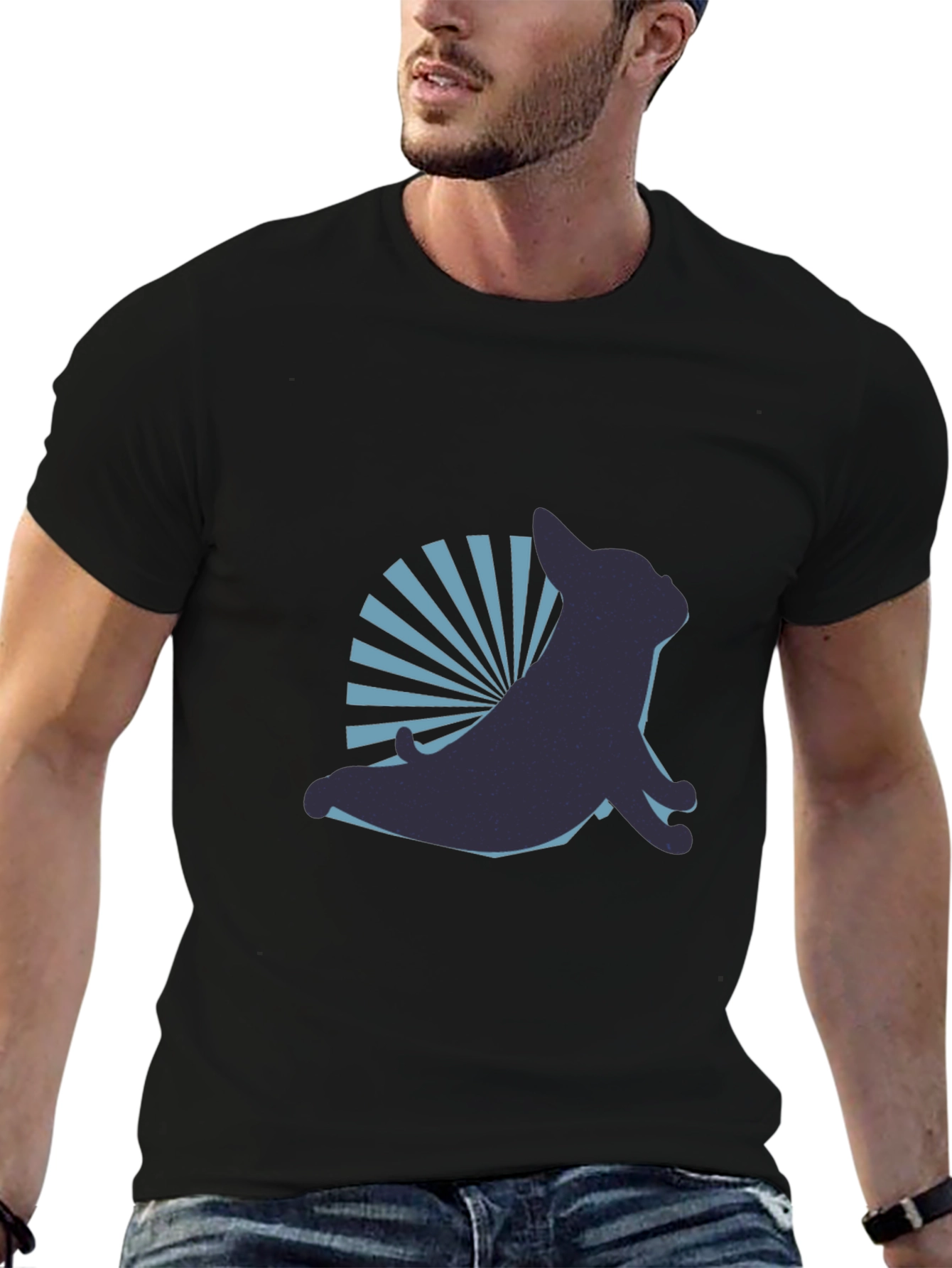 Yoga Dog Graphic Tee - Comfy Black Shirt