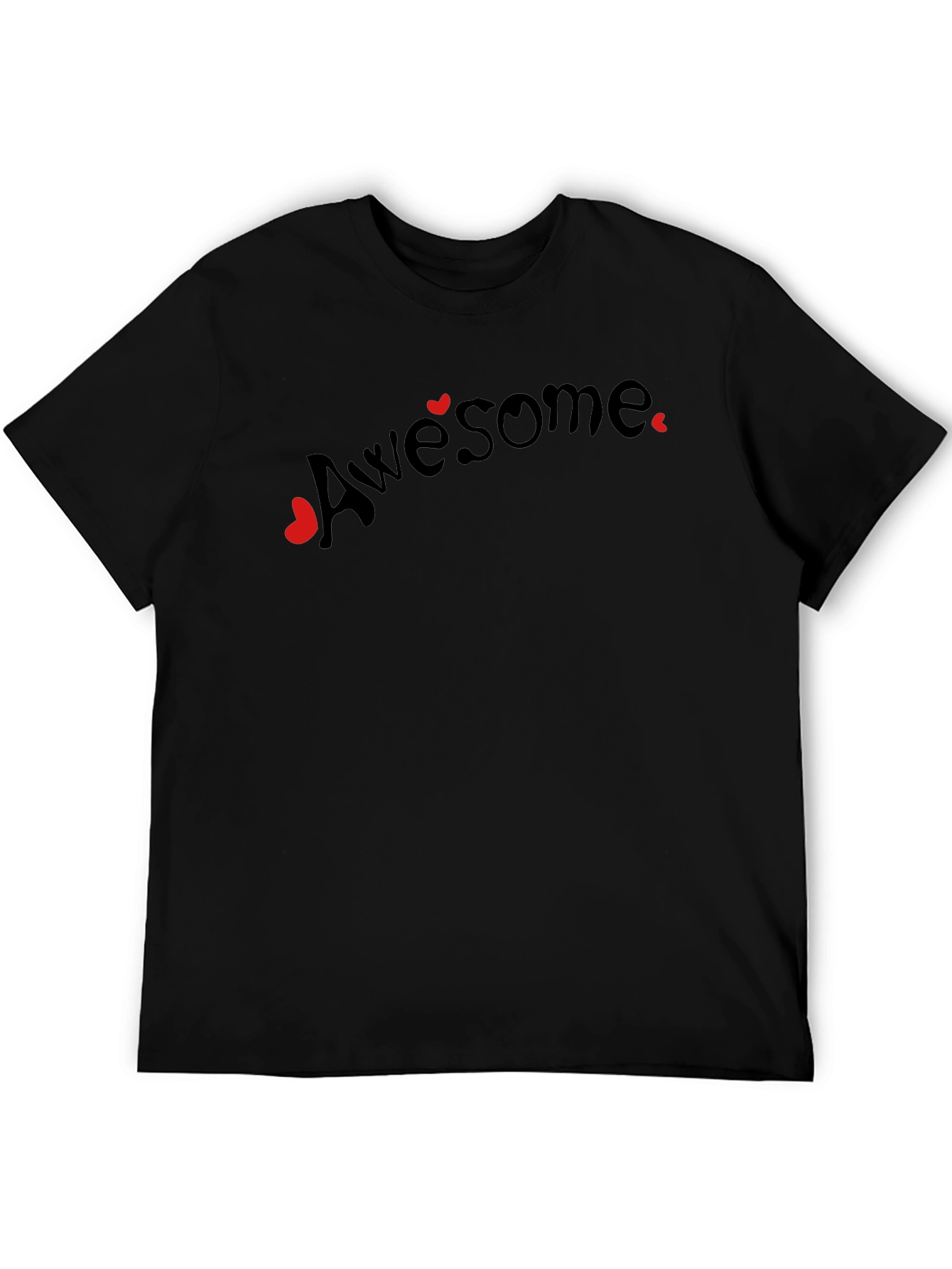 Awesome Hearts Graphic Tee - Black