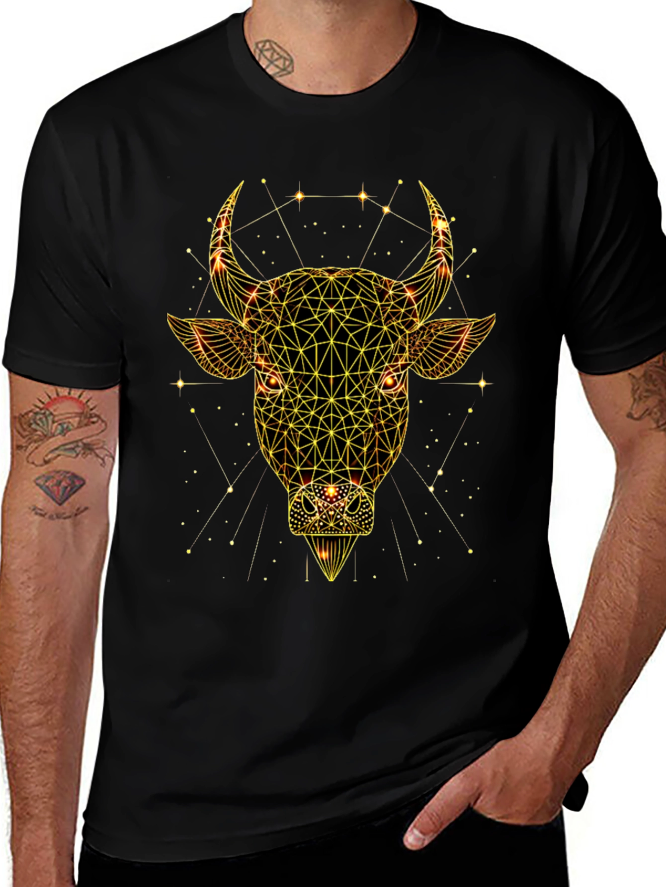 Geometric Bull Graphic Tee