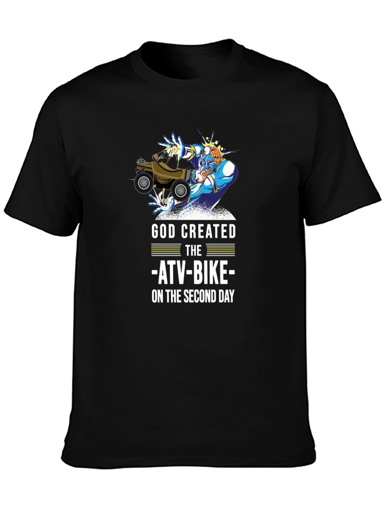 God Created ATV-Bike T-Shirt Funny Off-Road Gift
