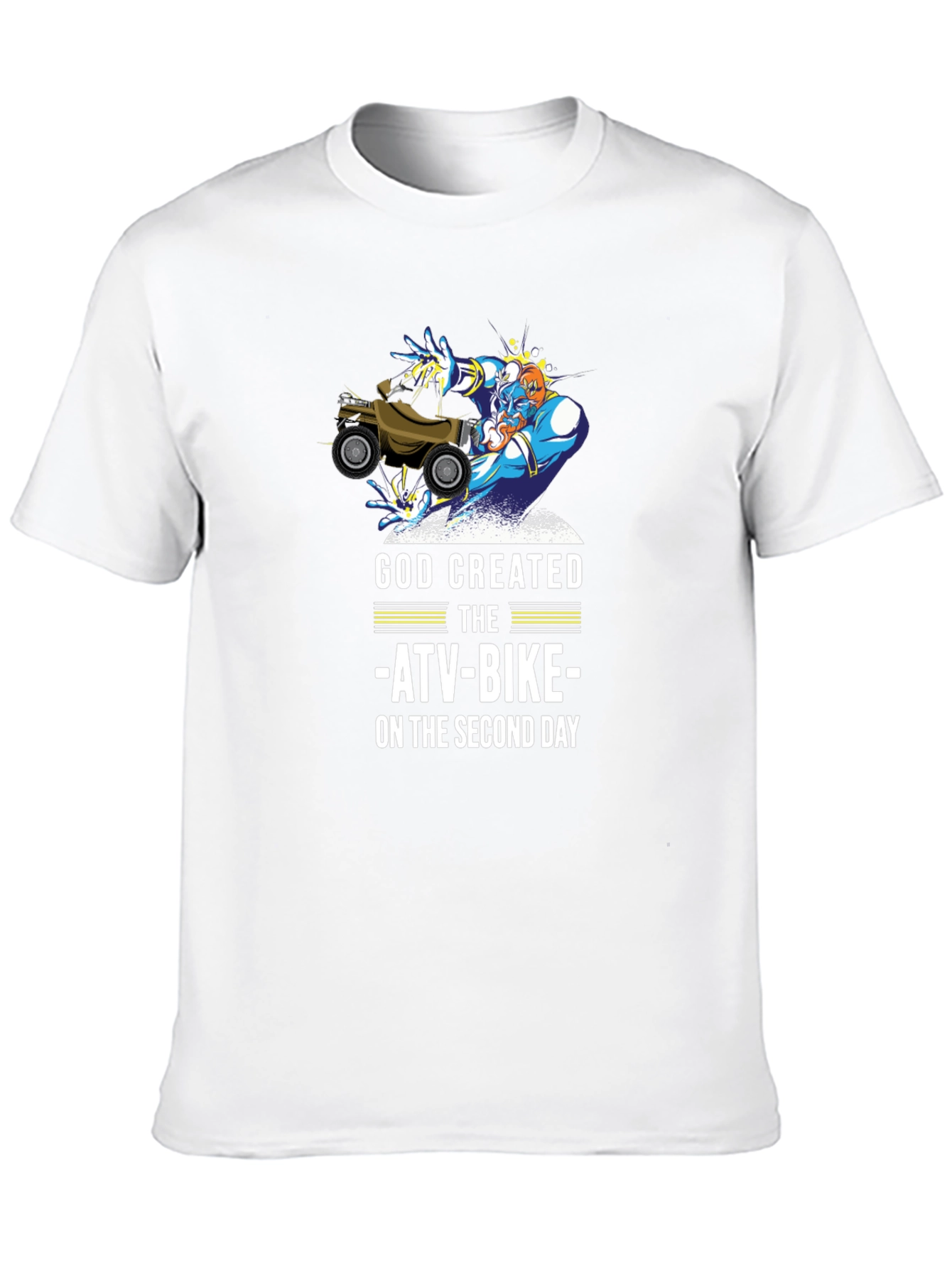 God Created ATV-Bike T-Shirt Funny Off-Road Gift