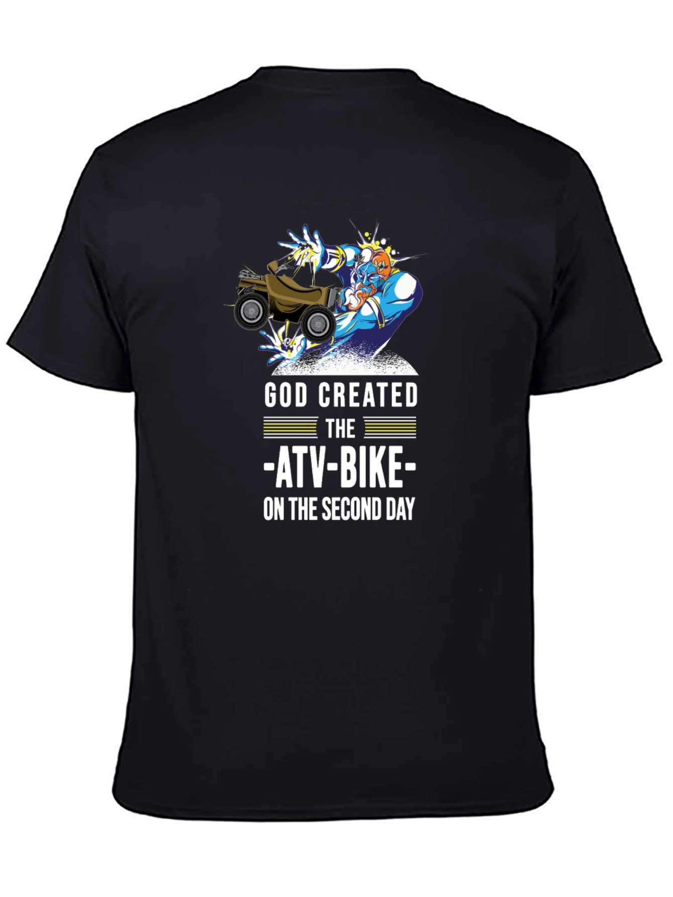 God Created ATV-Bike T-Shirt Funny Off-Road Gift