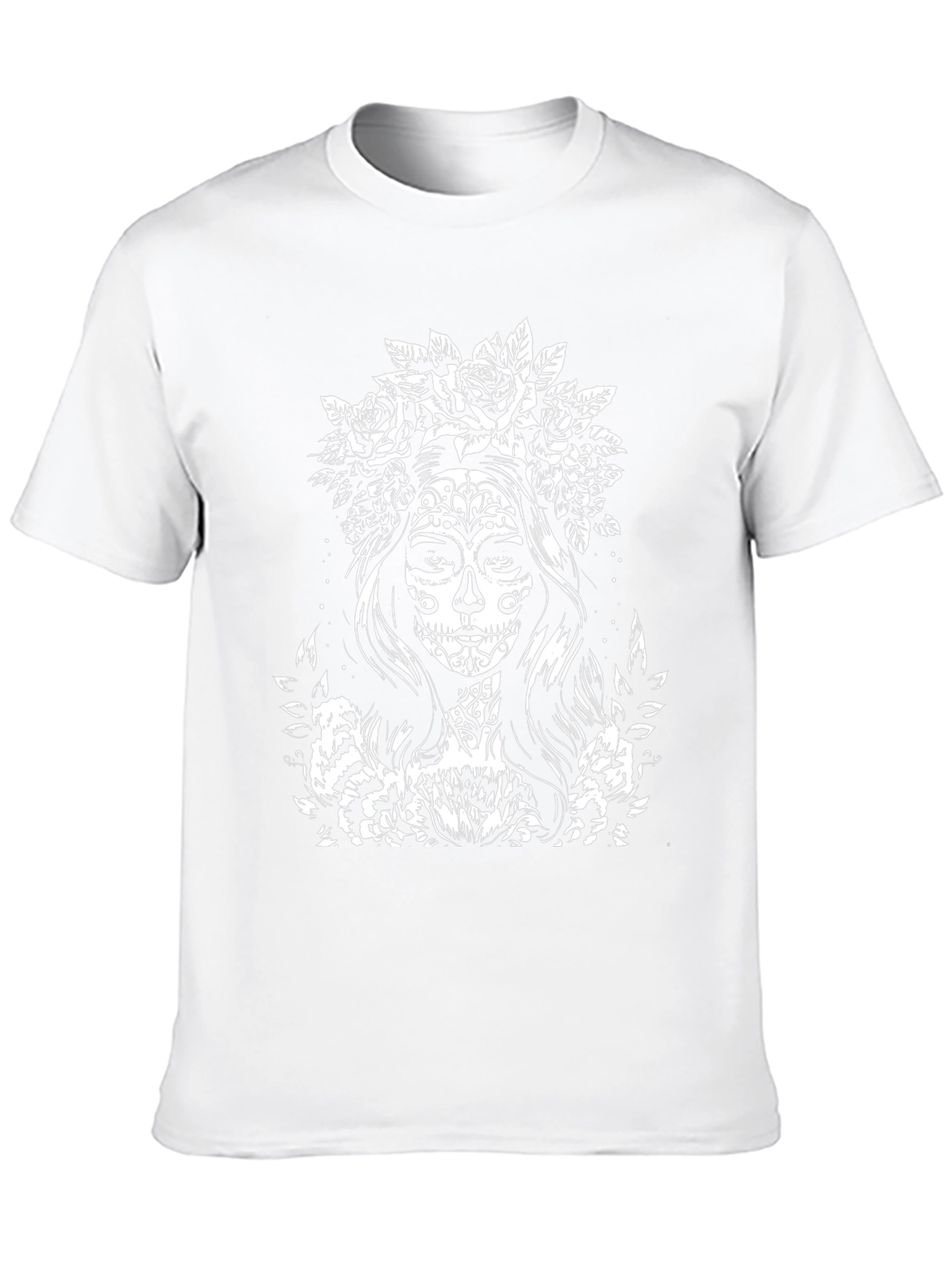 Sugar Skull Woman Graphic Tee - Black