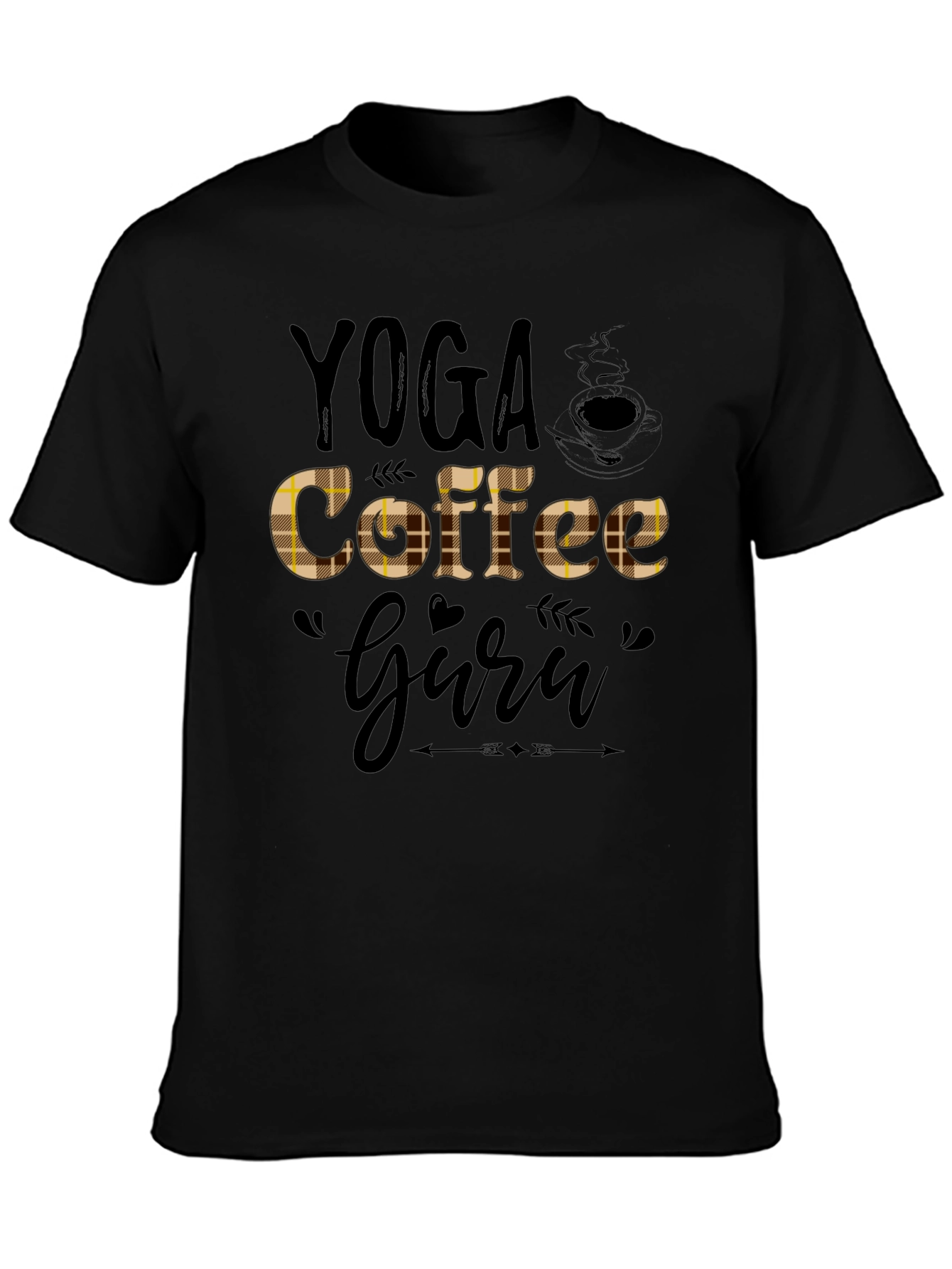 Yoga Coffee Guru Black T-Shirt