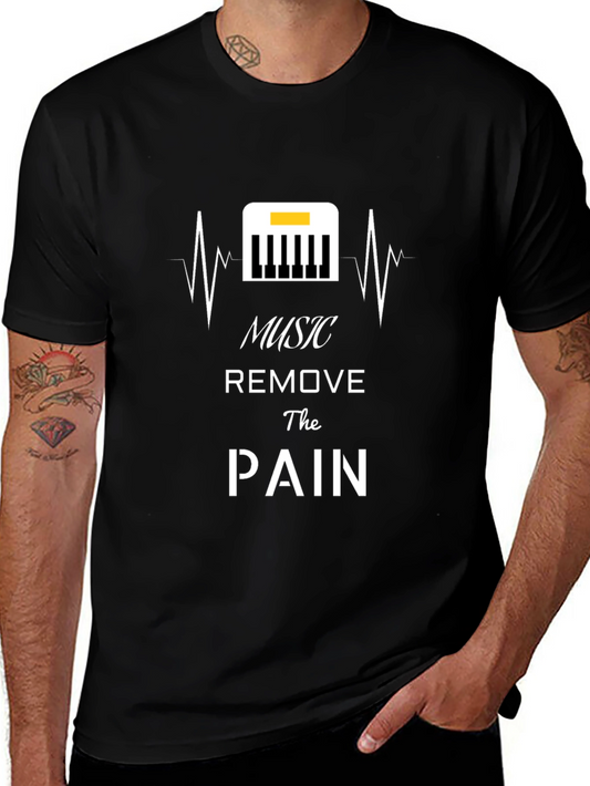 Music Removes Pain Black T-Shirt