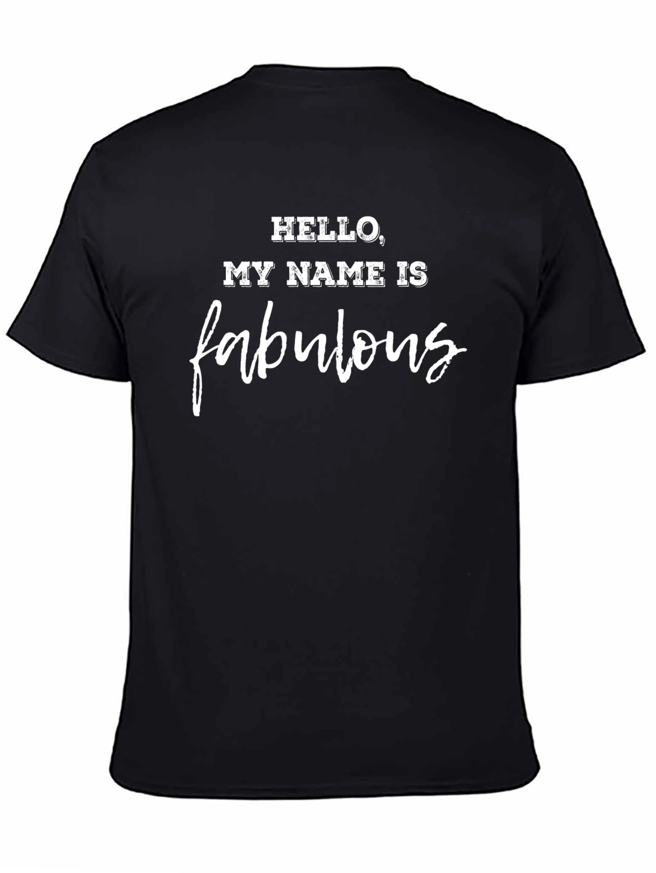 Fabulous Statement T-Shirt - Black Crew Neck