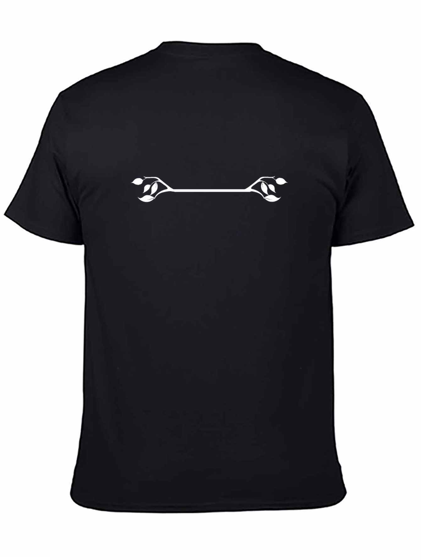 Minimalist Floral Arrow Black T-Shirt