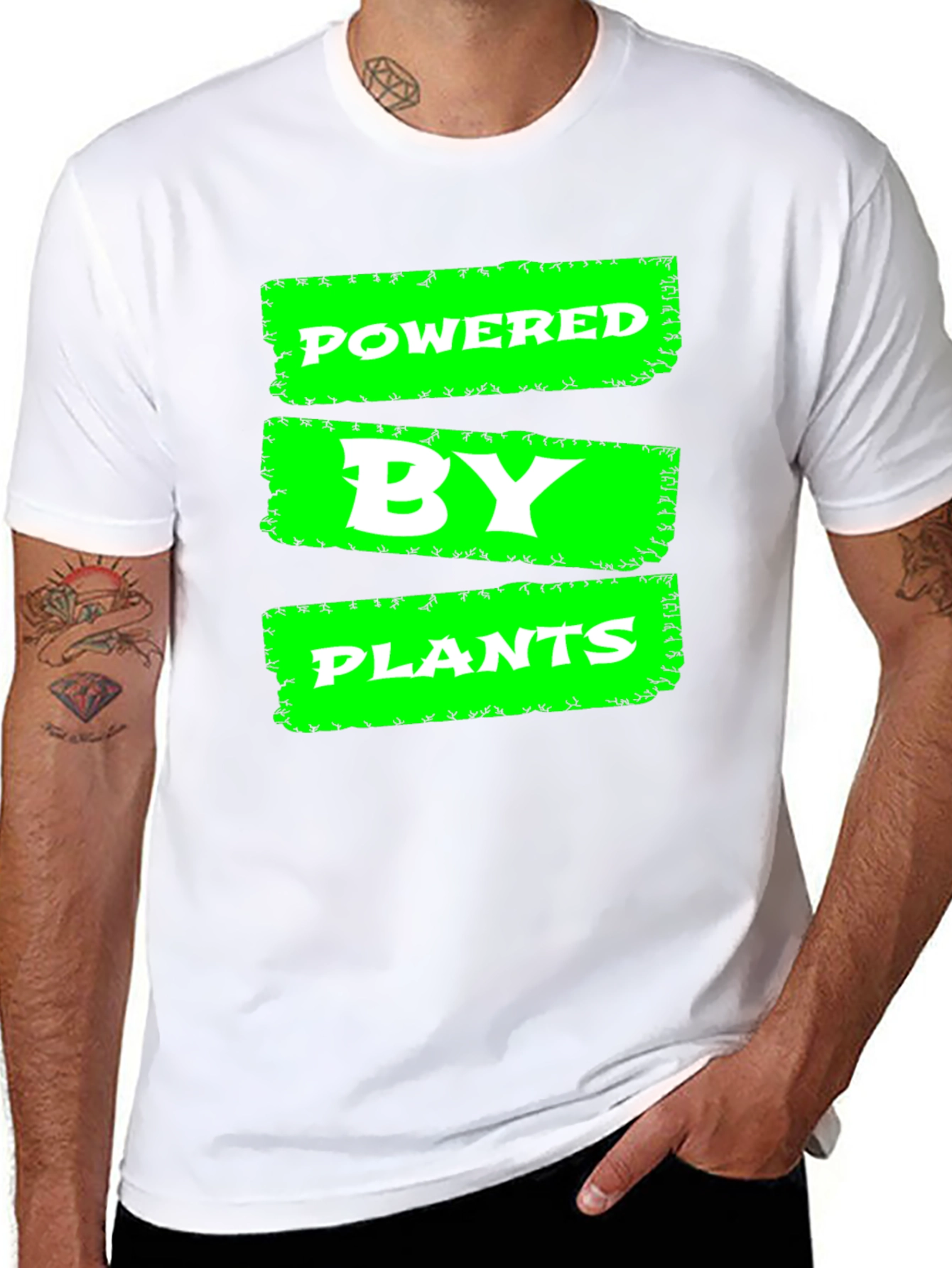 Powered by Plants T-Shirt - Vegan Lifestyle