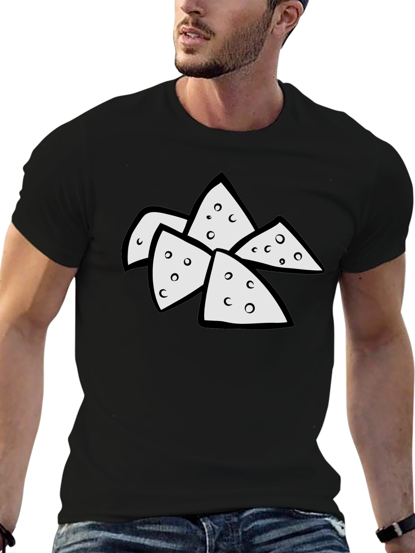 Novelty Nacho Cheese Lover Graphic T-Shirt