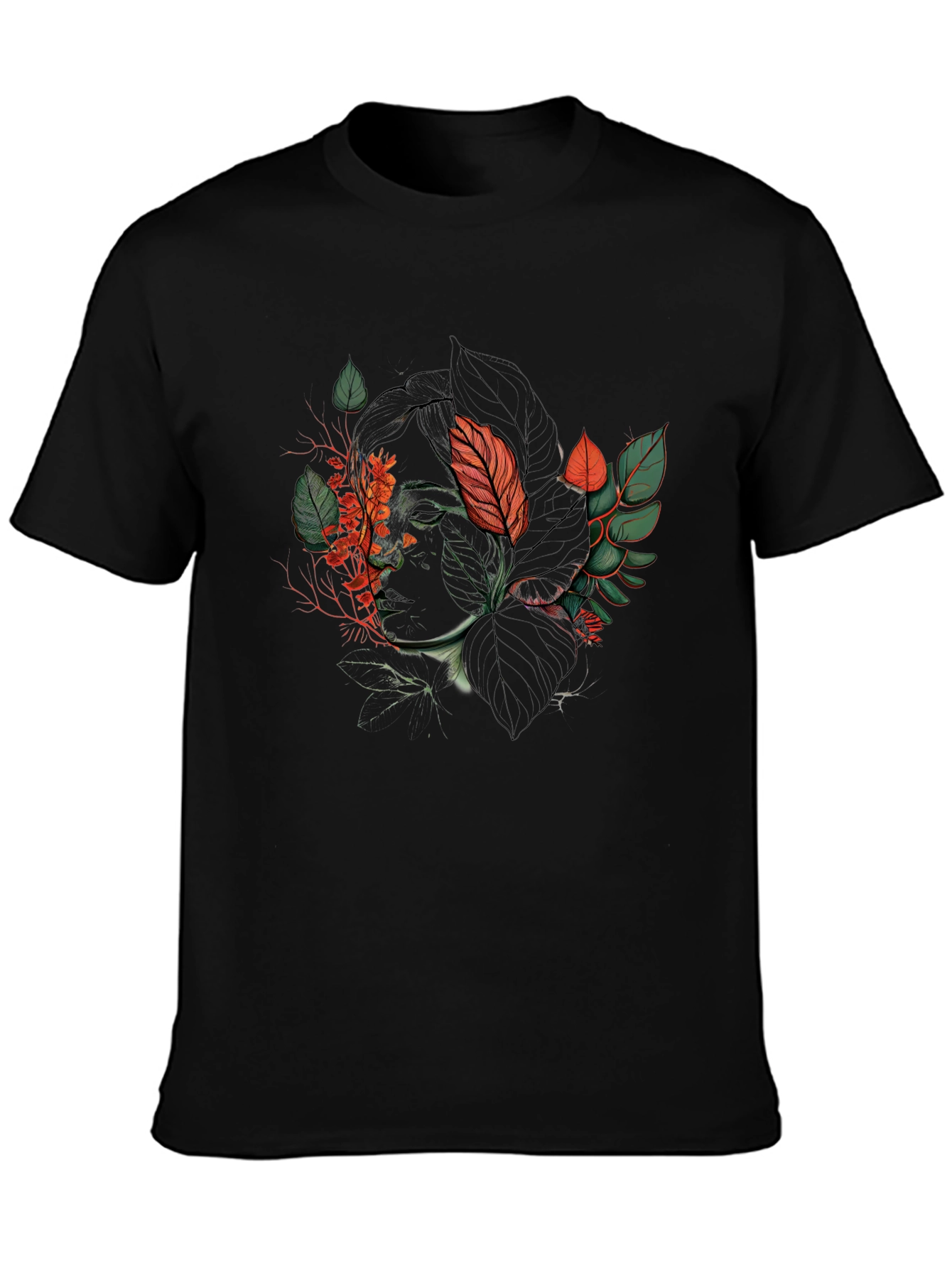 Botanical Portrait Graphic Tee - Stylish Comfort