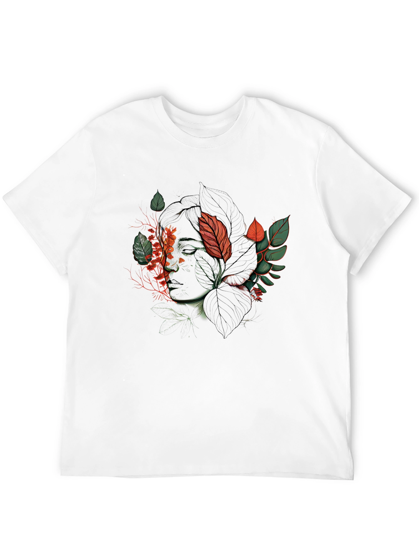 Botanical Portrait Graphic Tee - Stylish Comfort