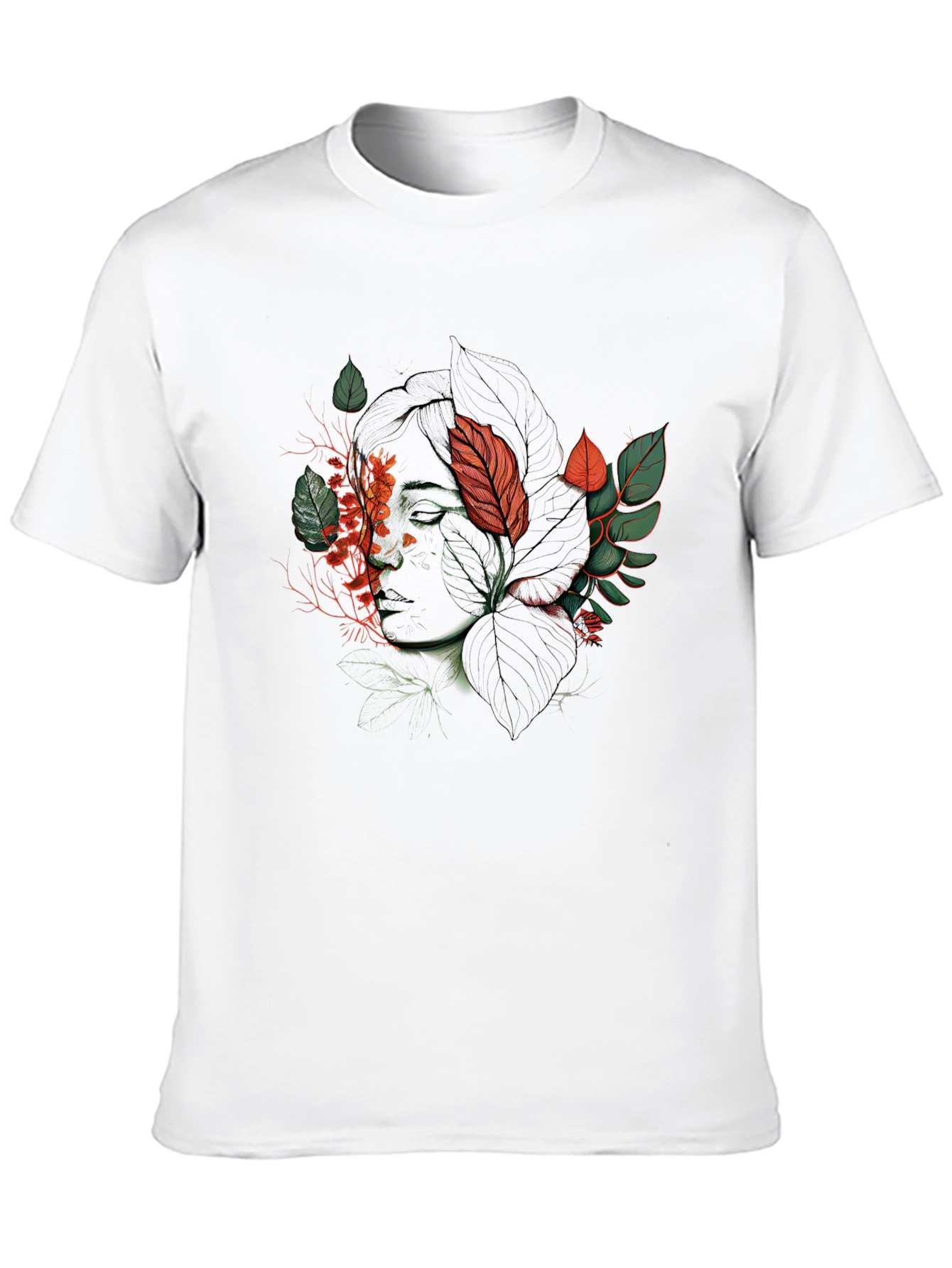 Botanical Portrait Graphic Tee - Stylish Comfort