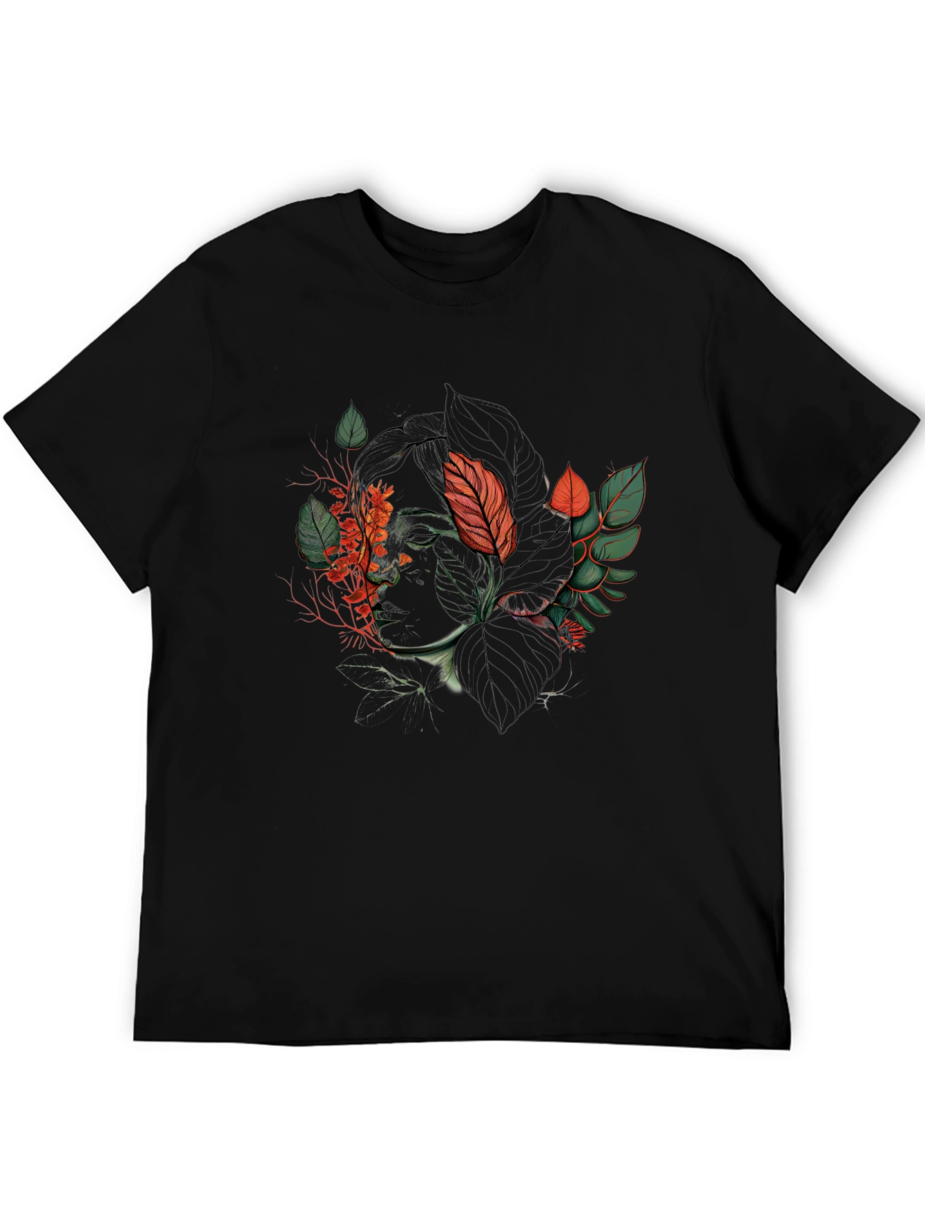 Botanical Portrait Graphic Tee - Stylish Comfort