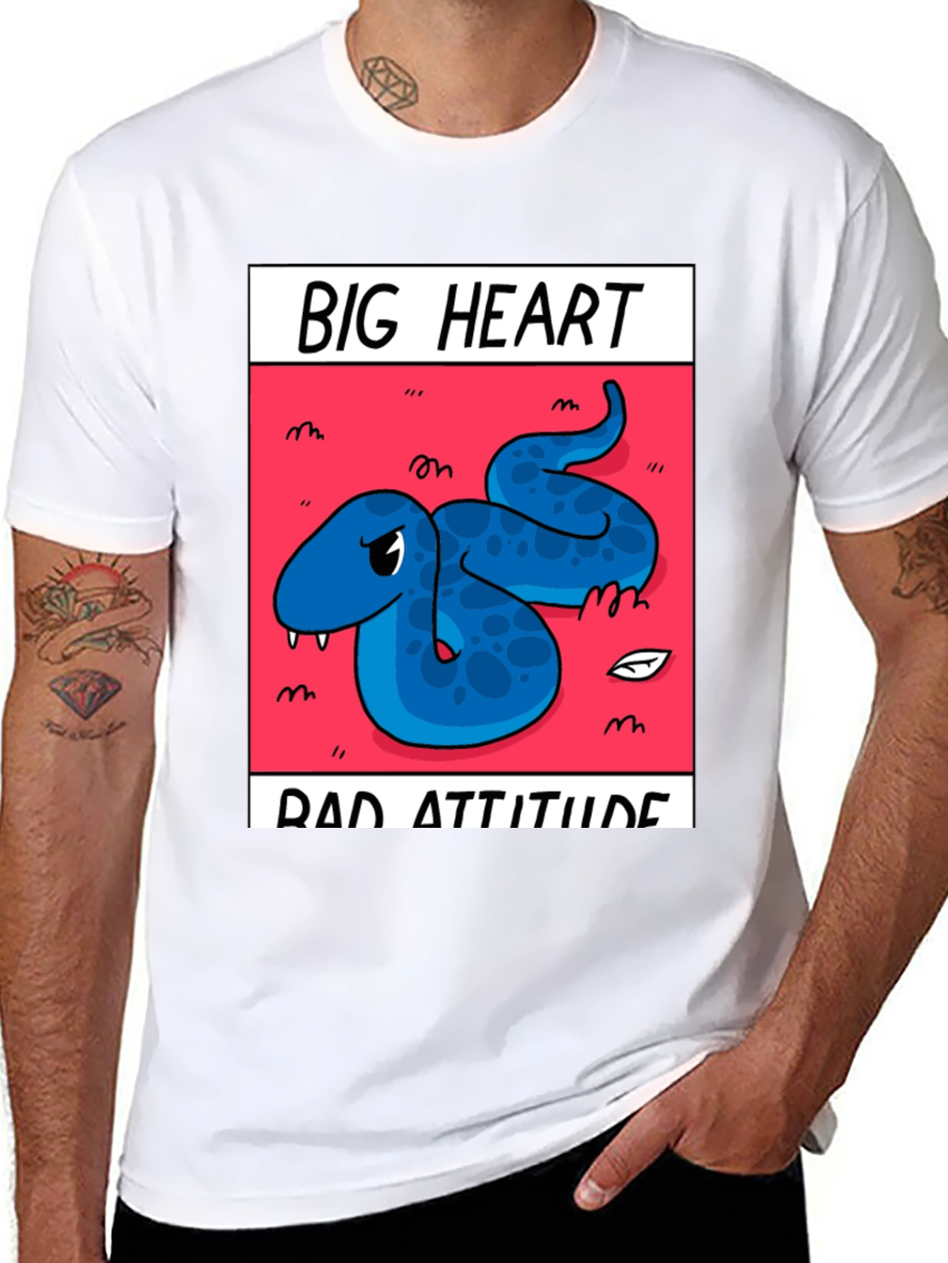 Big Heart Bad Attitude Graphic Tee - Black