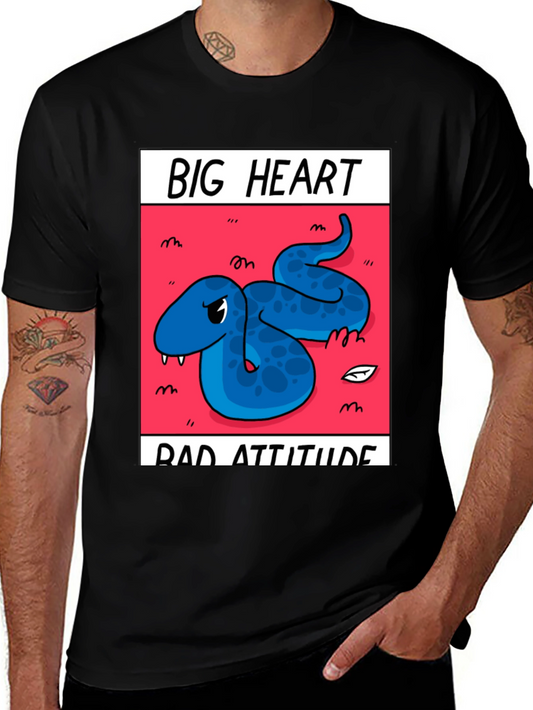Big Heart Bad Attitude Graphic Tee - Black