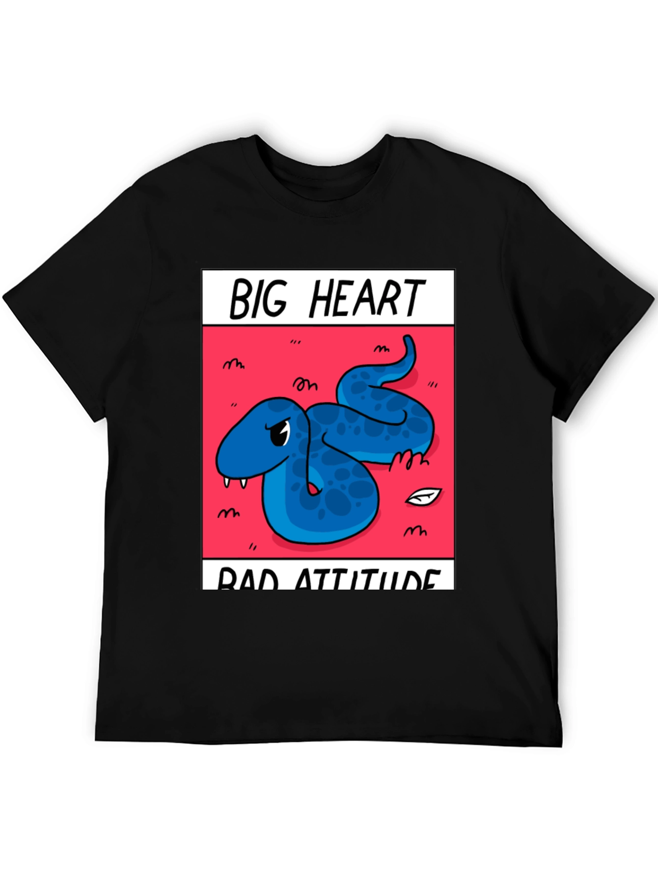 Big Heart Bad Attitude Graphic Tee - Black