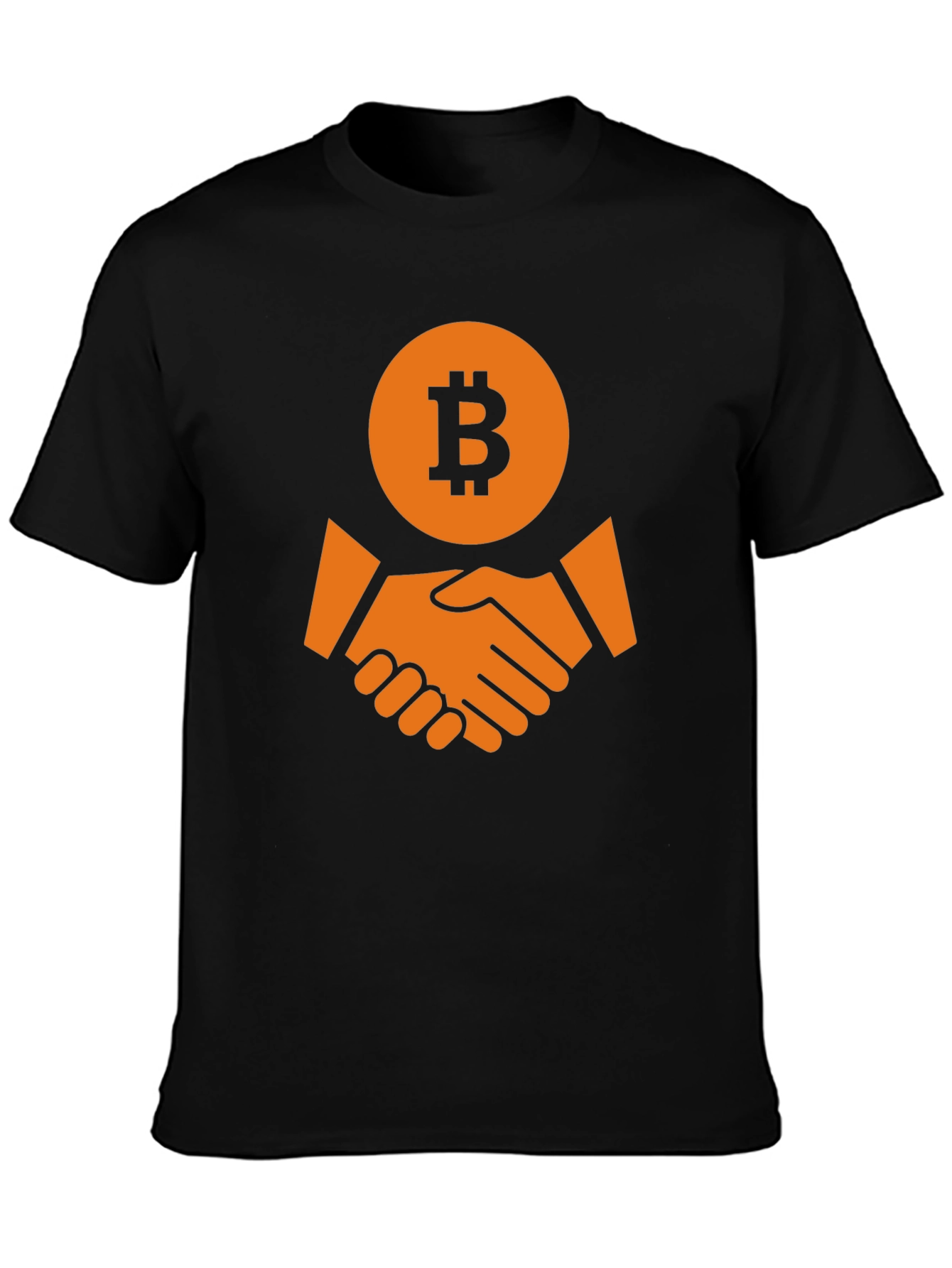 Bitcoin Handshake Graphic T-Shirt