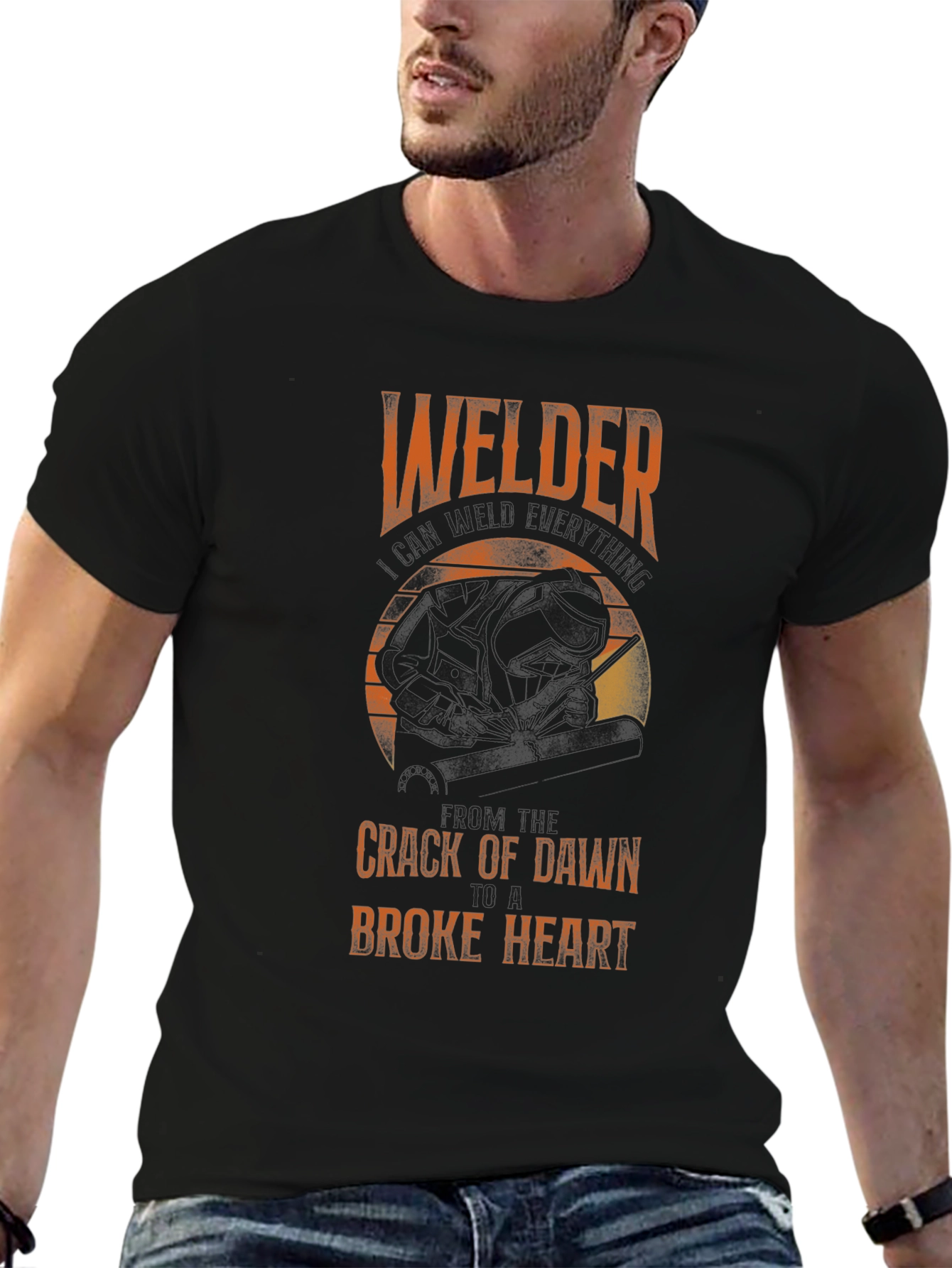 Welders Broke Heart T-Shirt - Black