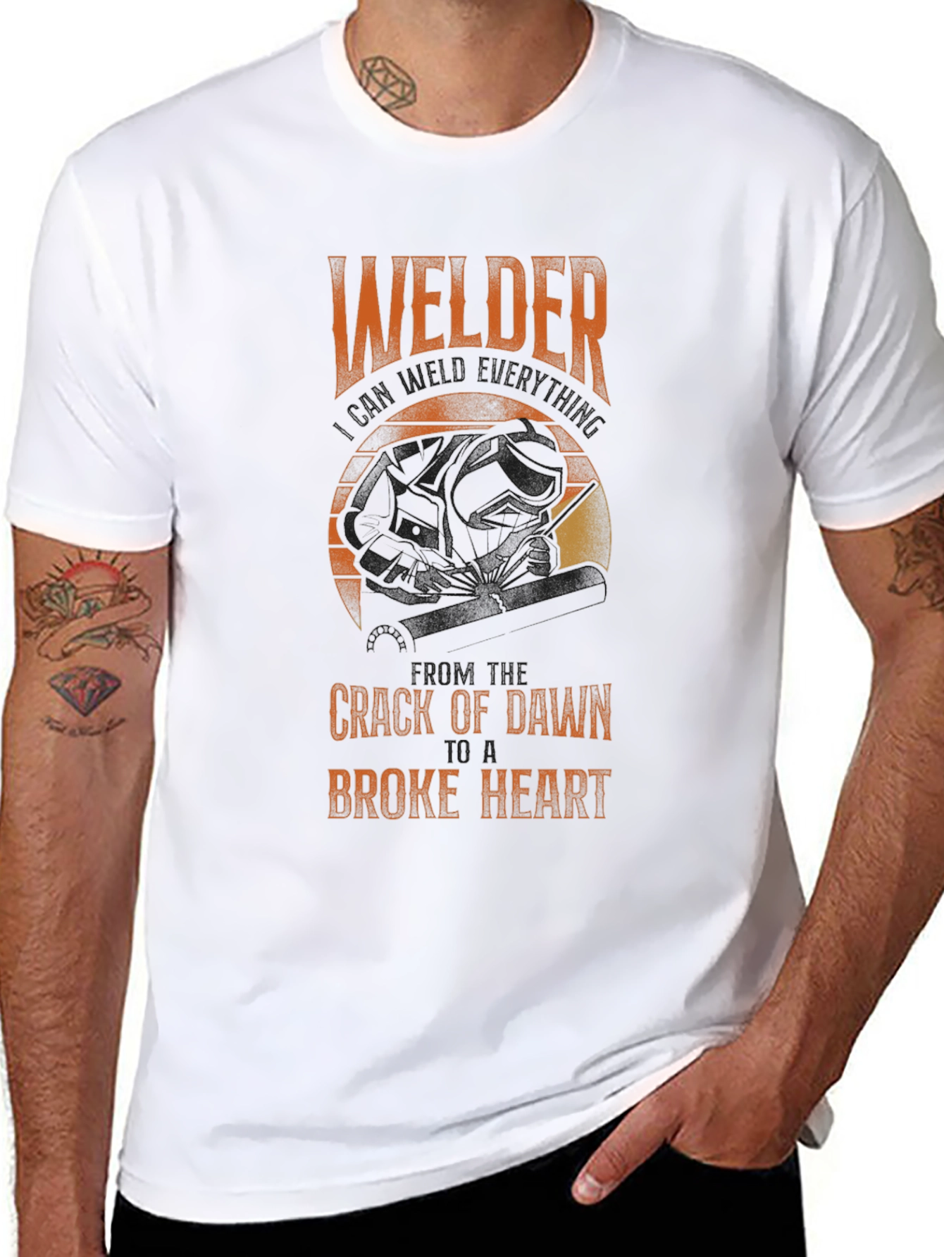 Welders Broke Heart T-Shirt - Black