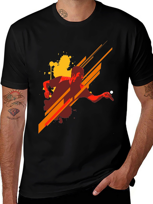 Stylish Graphic Tee - Table Tennis Design