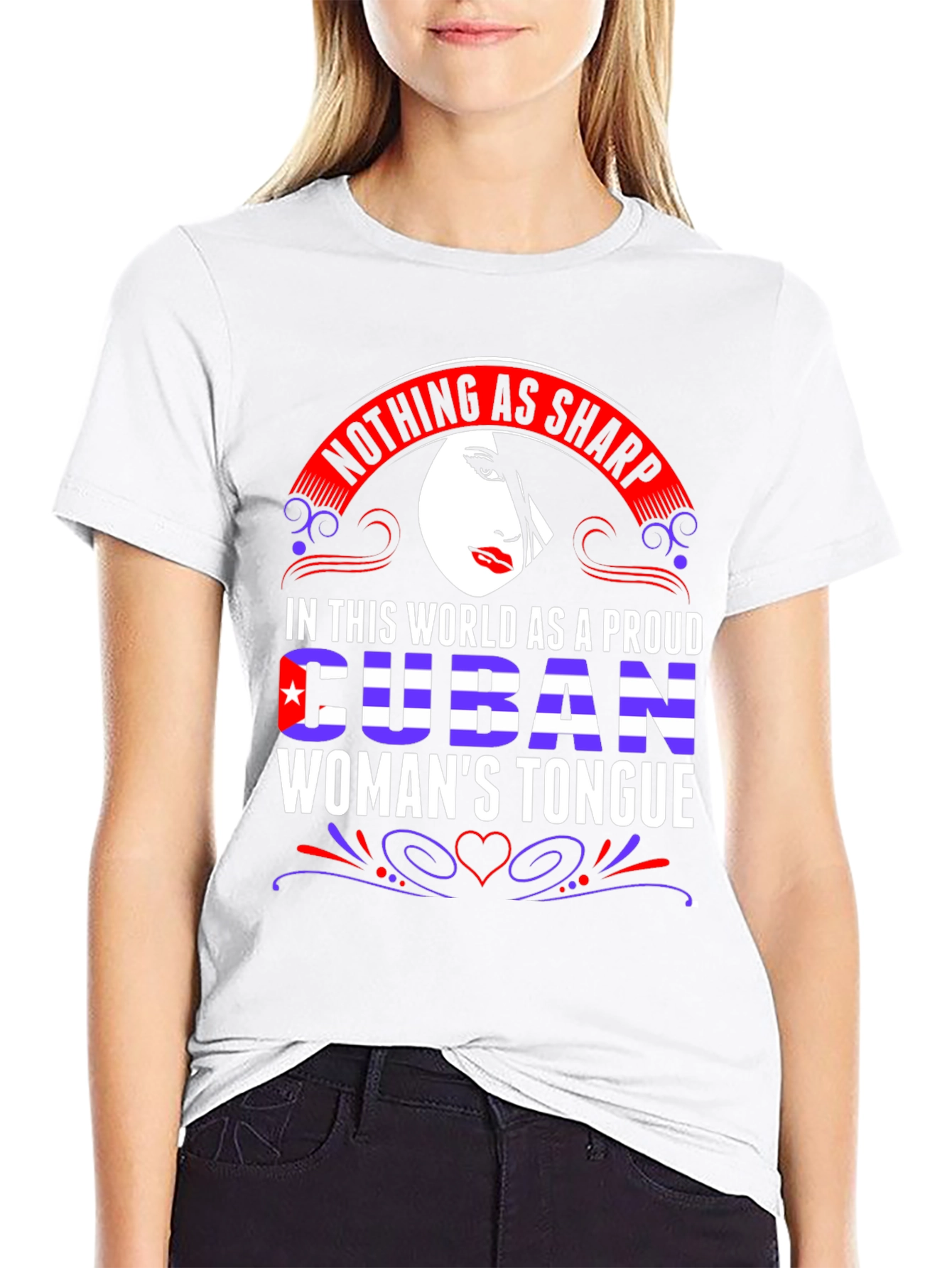 Proud Cuban Womans Tongue Graphic Tee