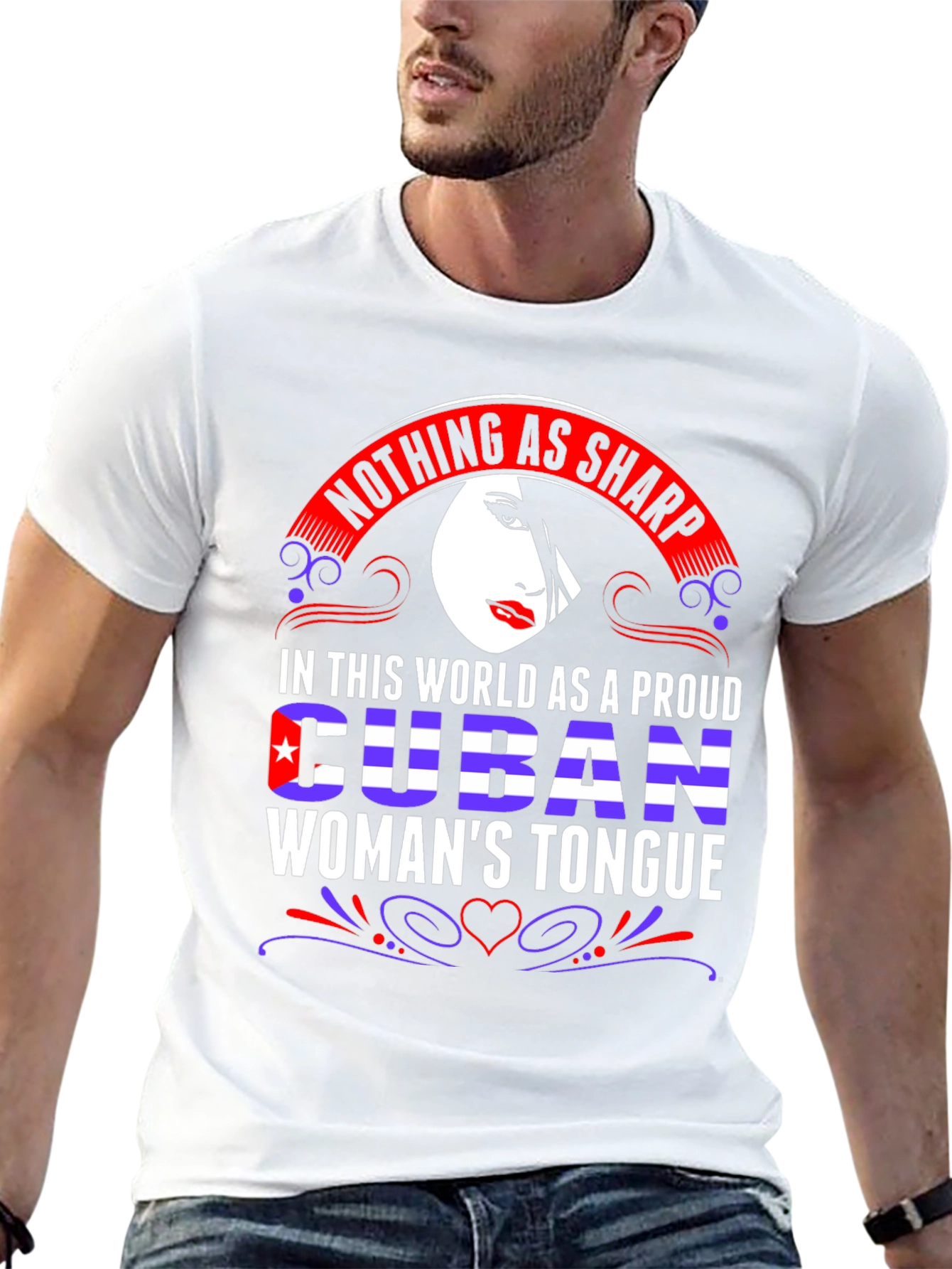 Proud Cuban Womans Tongue Graphic Tee