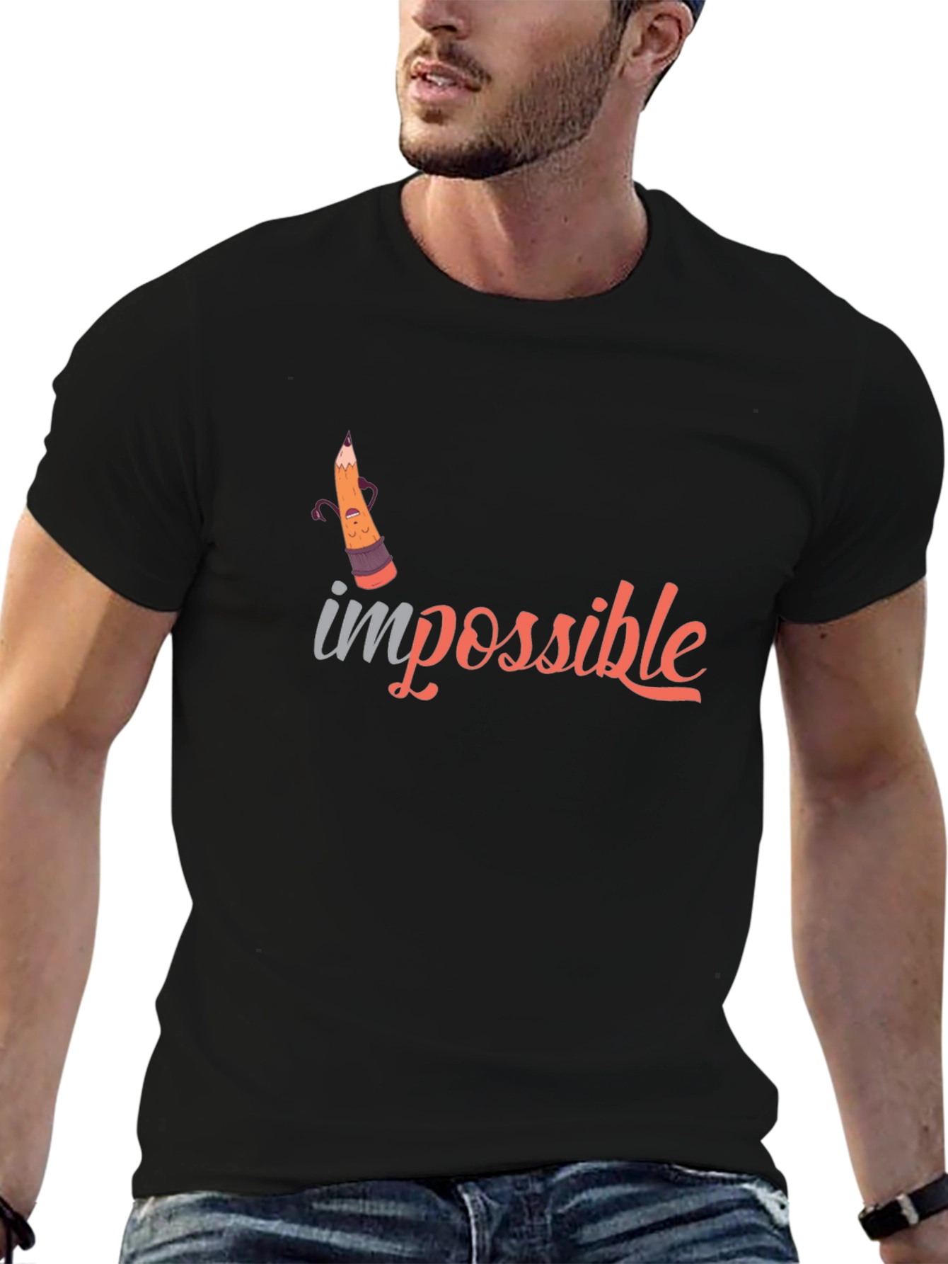 Impossible Graphic Tee -  Black T-Shirt