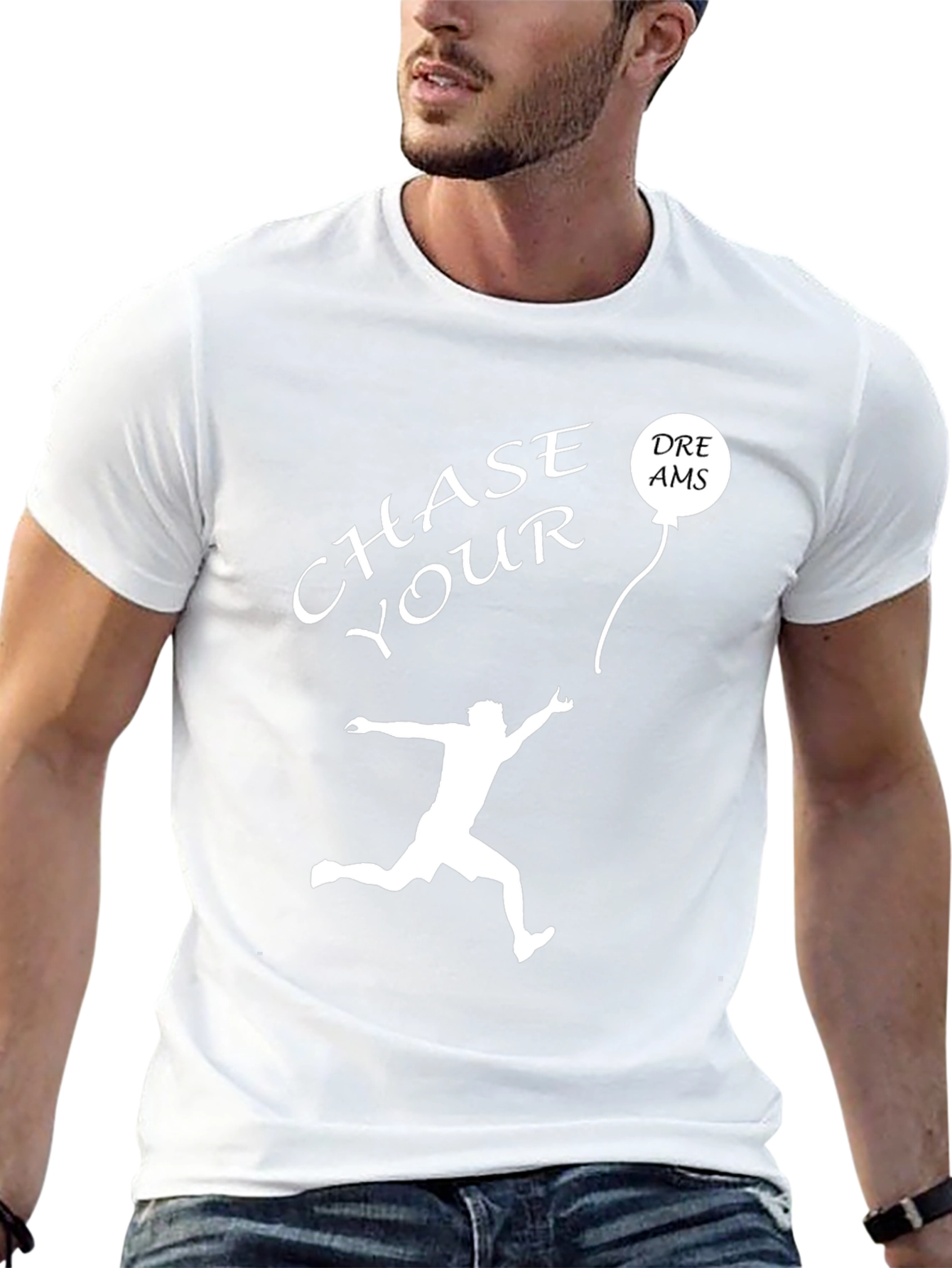 Chase Your Dreams Graphic Tee - Inspiring Black T-Shirt