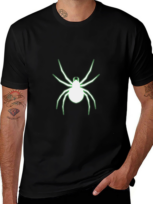 Glow Spider Graphic Black T-Shirt